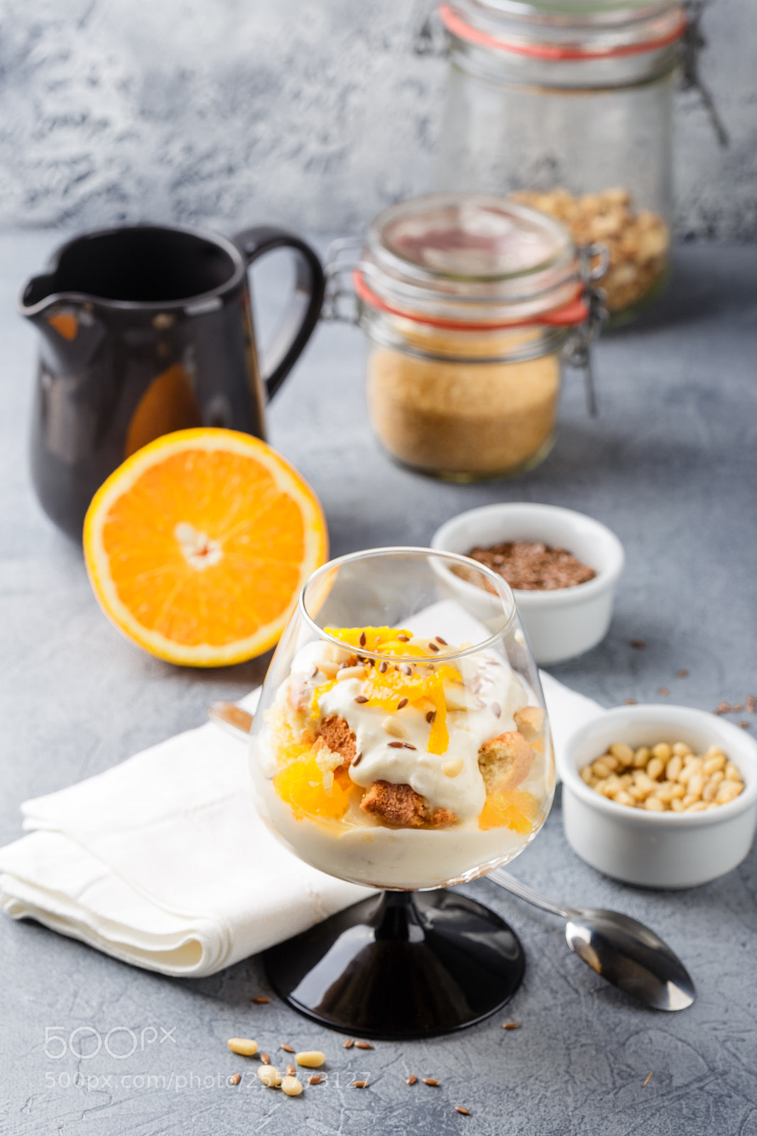 Canon EOS 6D sample photo. Healthy layered dessert trifle photography