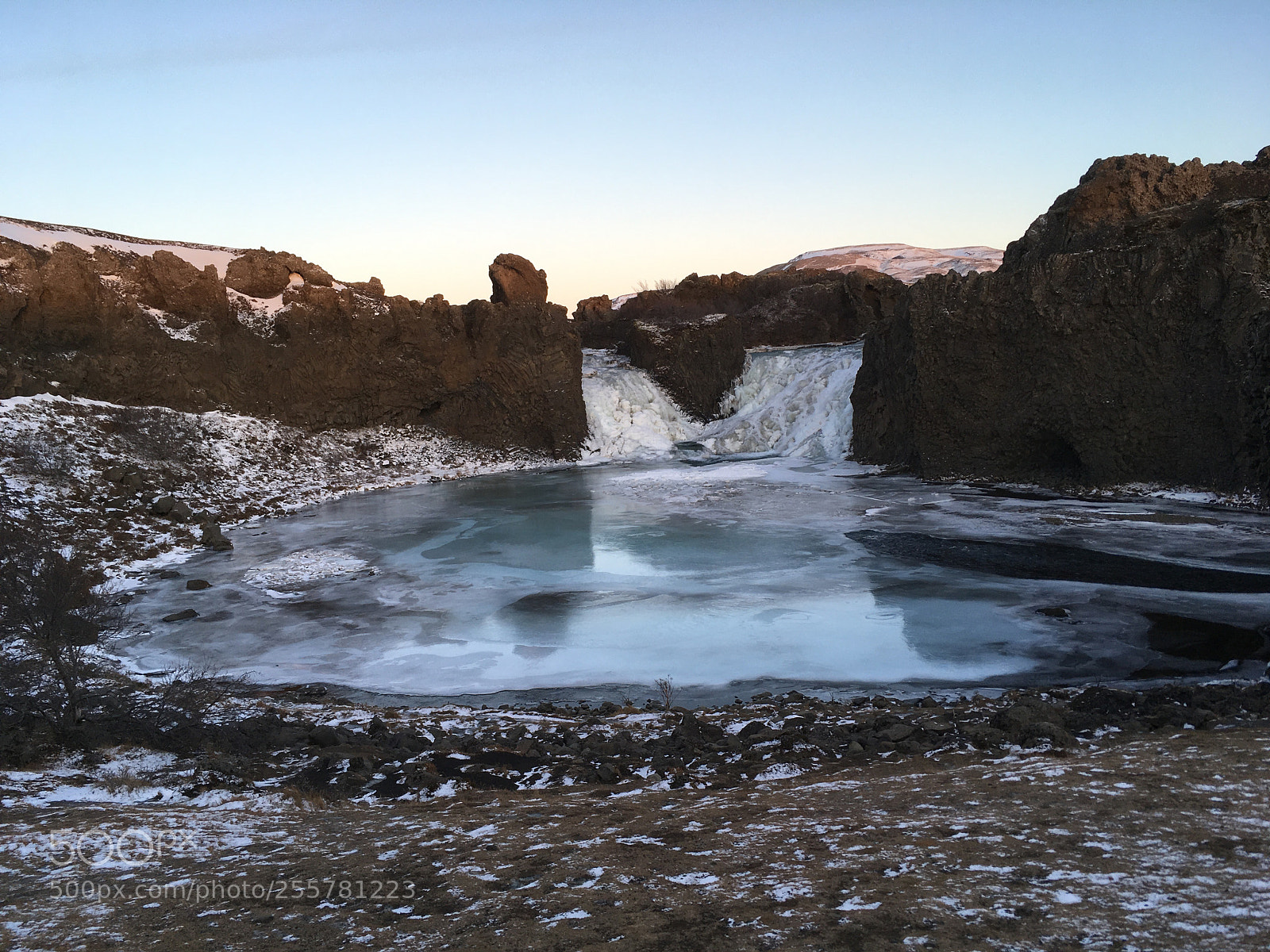 Apple iPhone SE sample photo. Frozen waterfall photography
