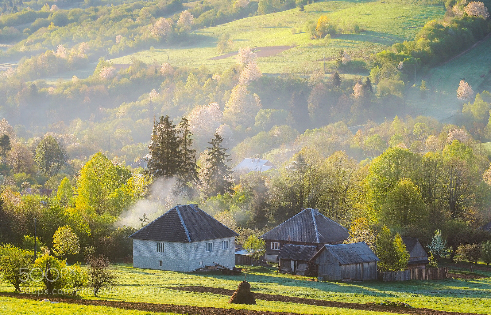 Olympus OM-D E-M5 II sample photo. Morning in the village photography