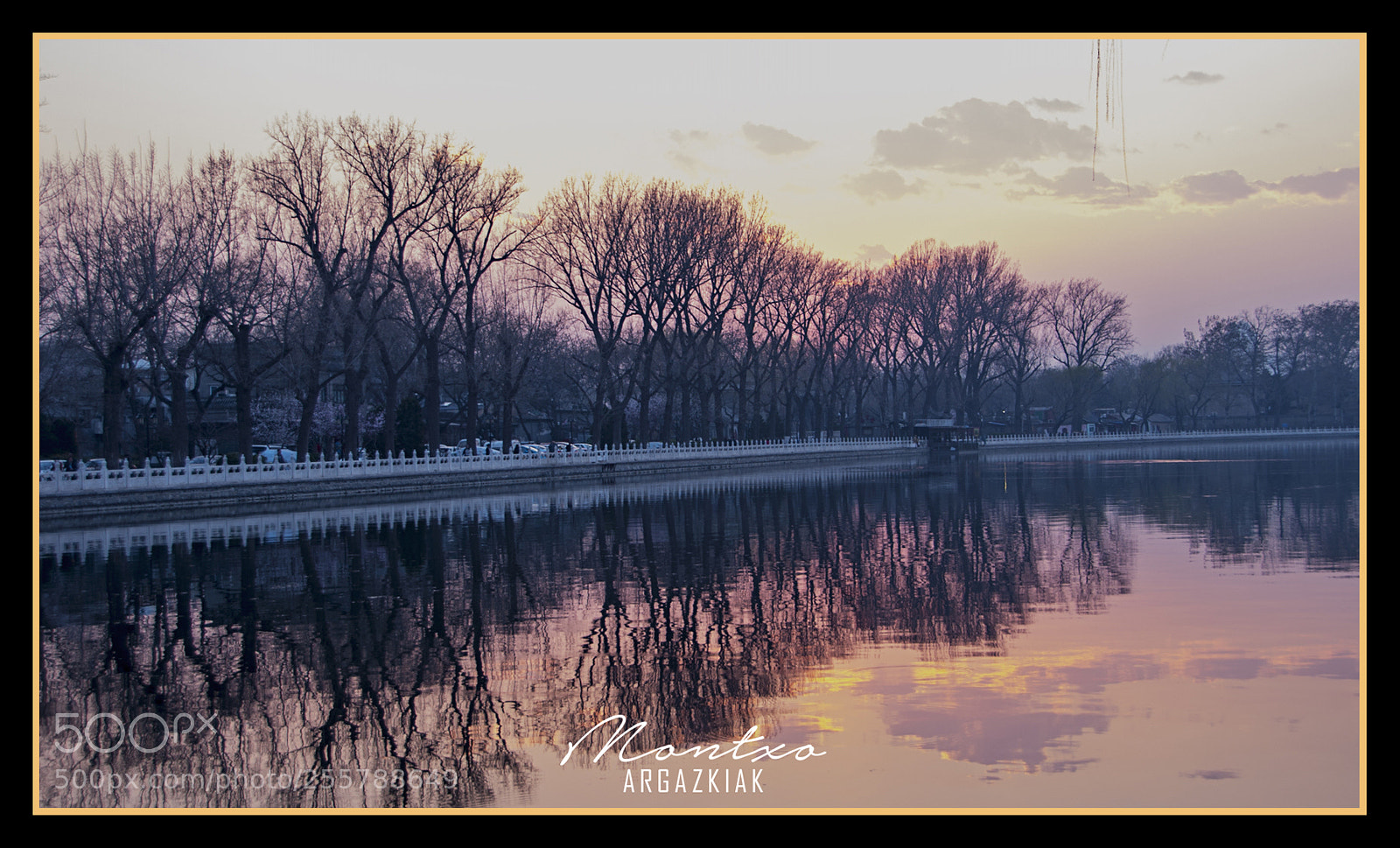 Nikon D700 sample photo. Sunset reflections / beijing - 2018 photography