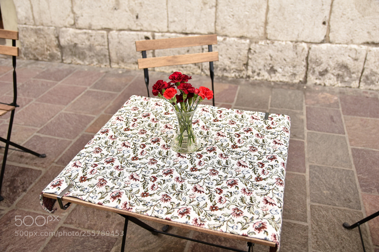 Nikon D5500 sample photo. Street table with flowers photography