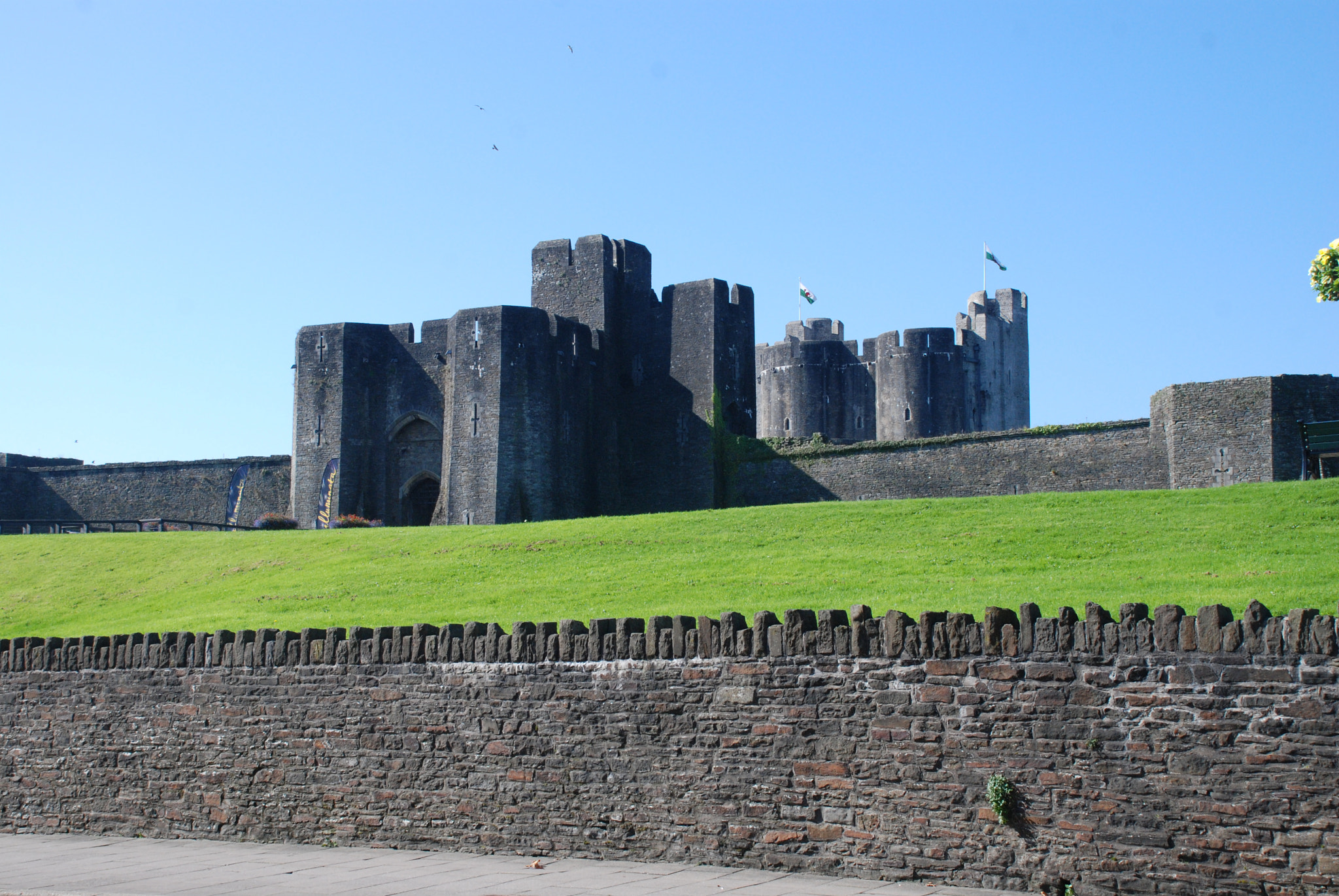 Nikon D80 sample photo. Caerphilly castle photography