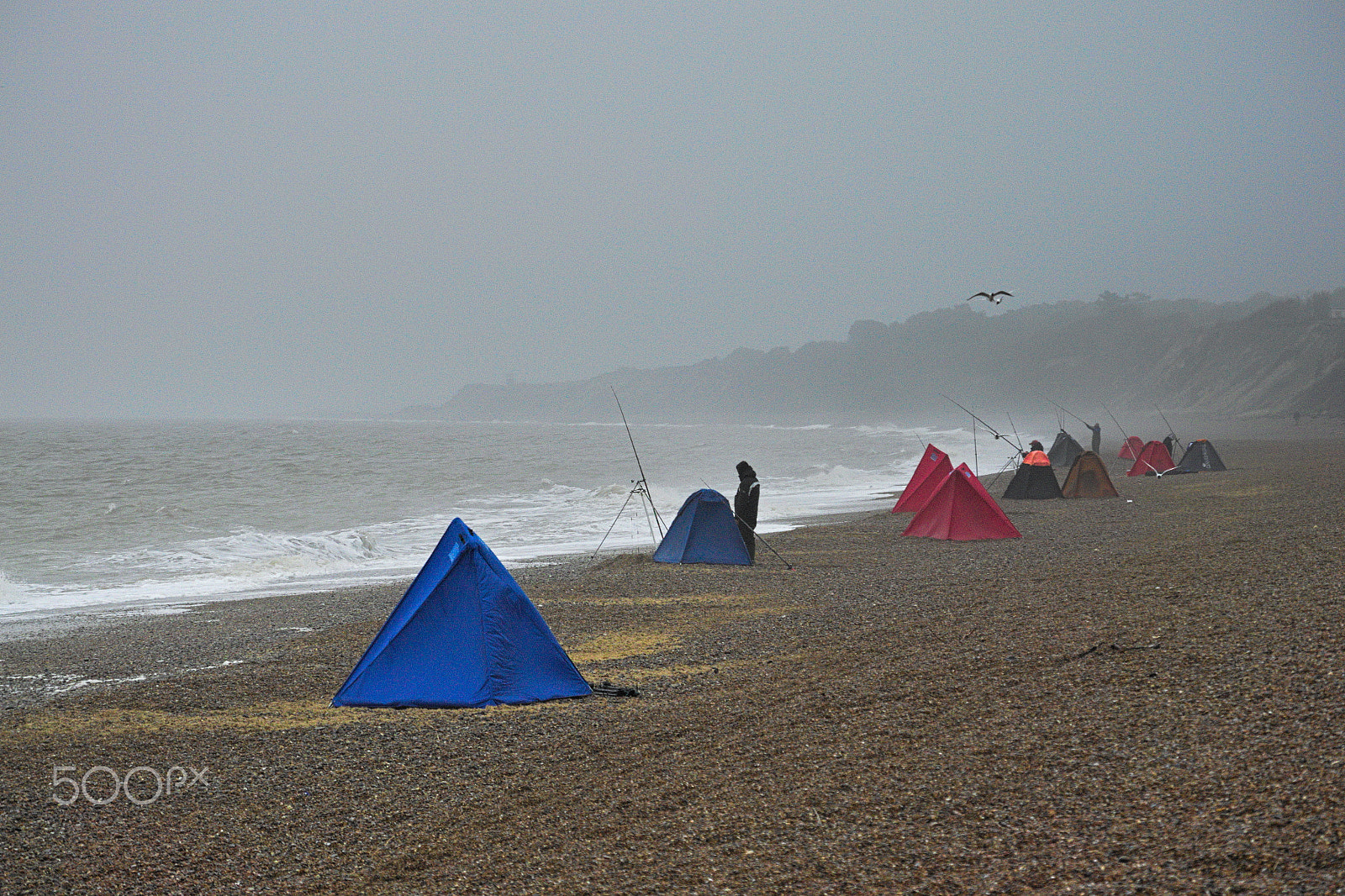 Nikon 1 V2 sample photo. Beach fishing at dunwich photography