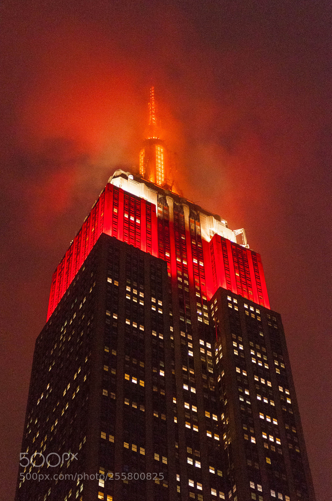 Nikon D90 sample photo. Empire state building burning photography