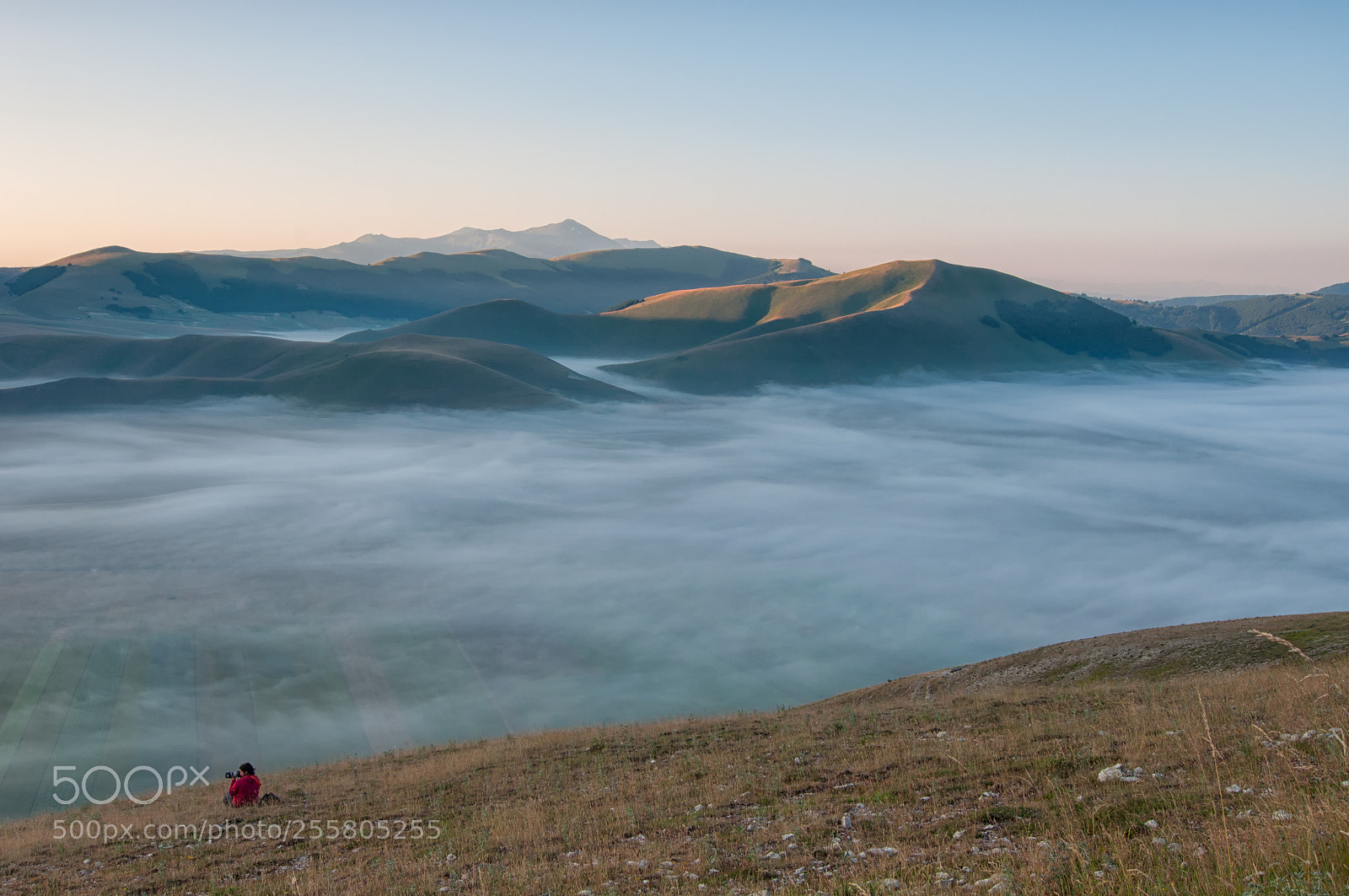Nikon D90 sample photo. Foggy sunrise at castelluccio photography