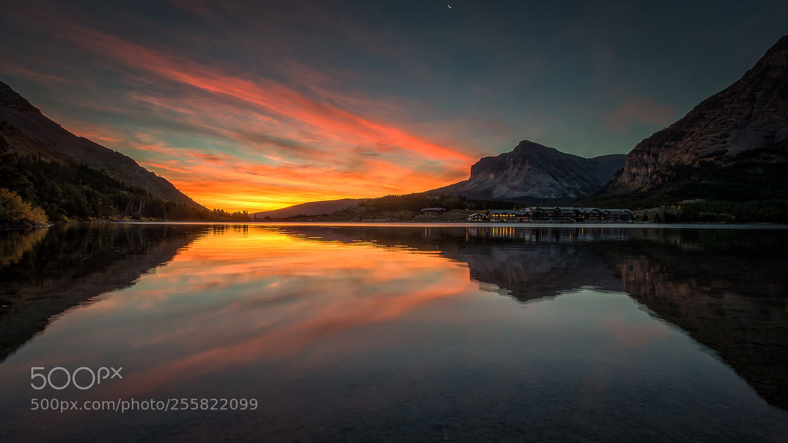 Sony a7R sample photo. Sunrise over swiftcurrent lake photography