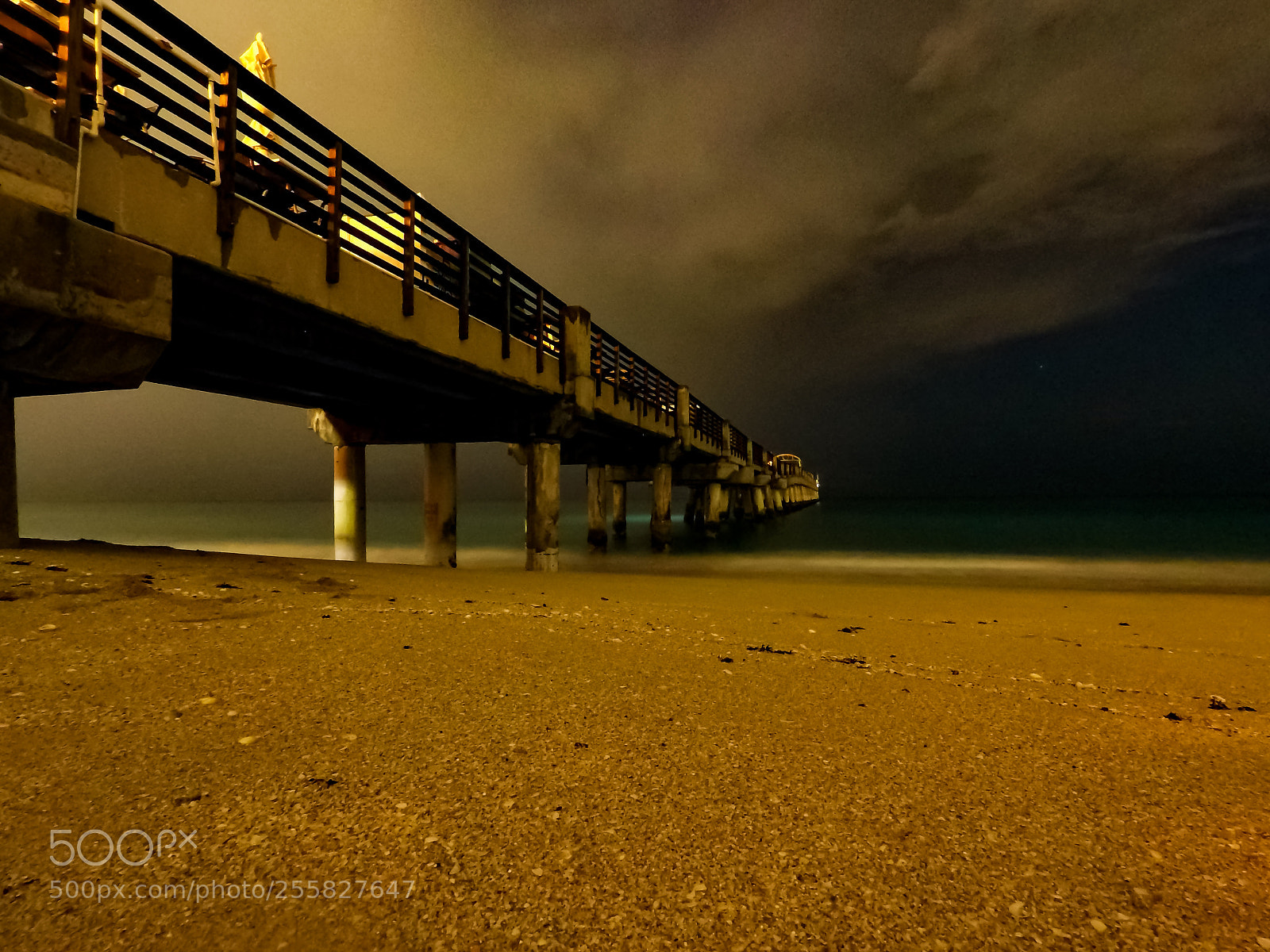 GoPro Hero5 Black sample photo. Pier's lit night photography