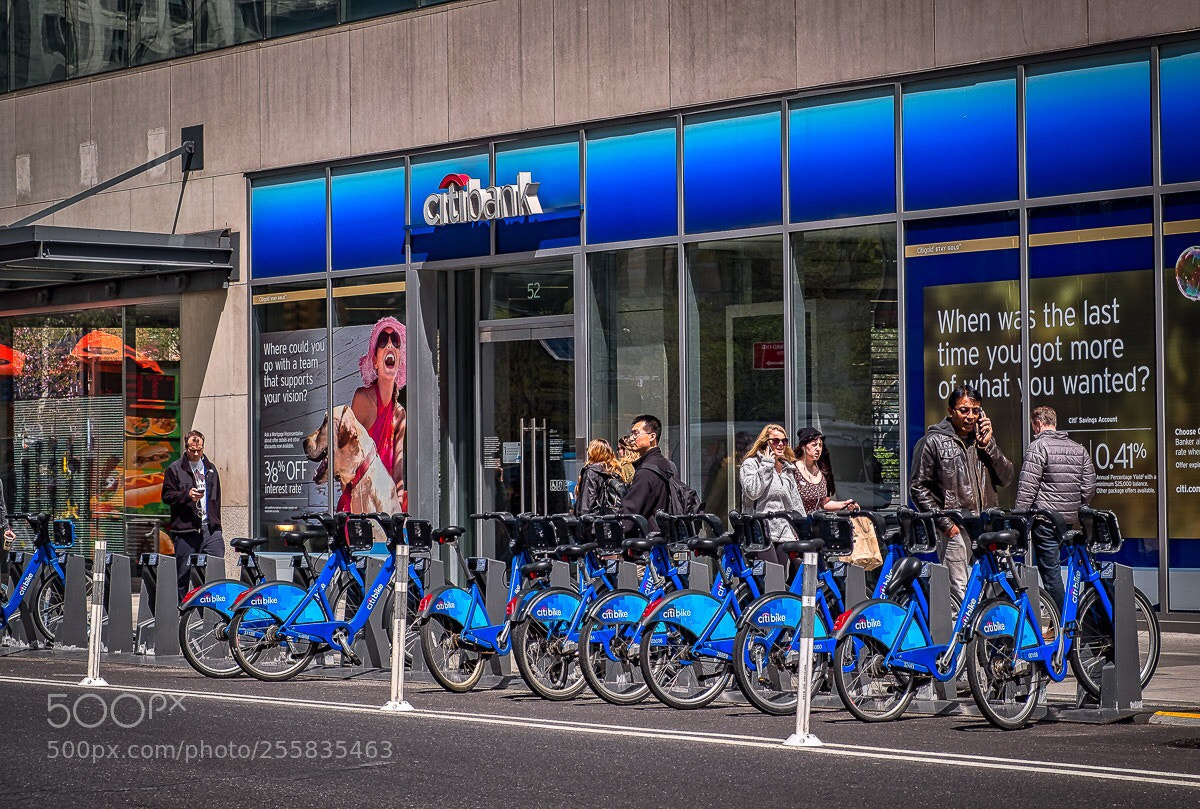 Fujifilm X-E3 sample photo. Blue bikes photography