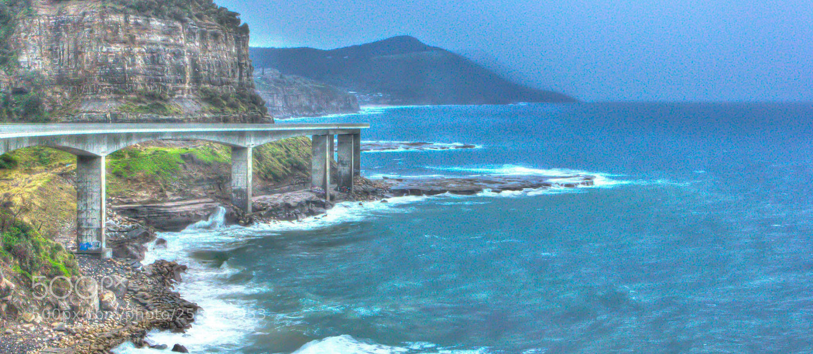 Canon EOS 60D sample photo. Hdr sea cliff bridge photography
