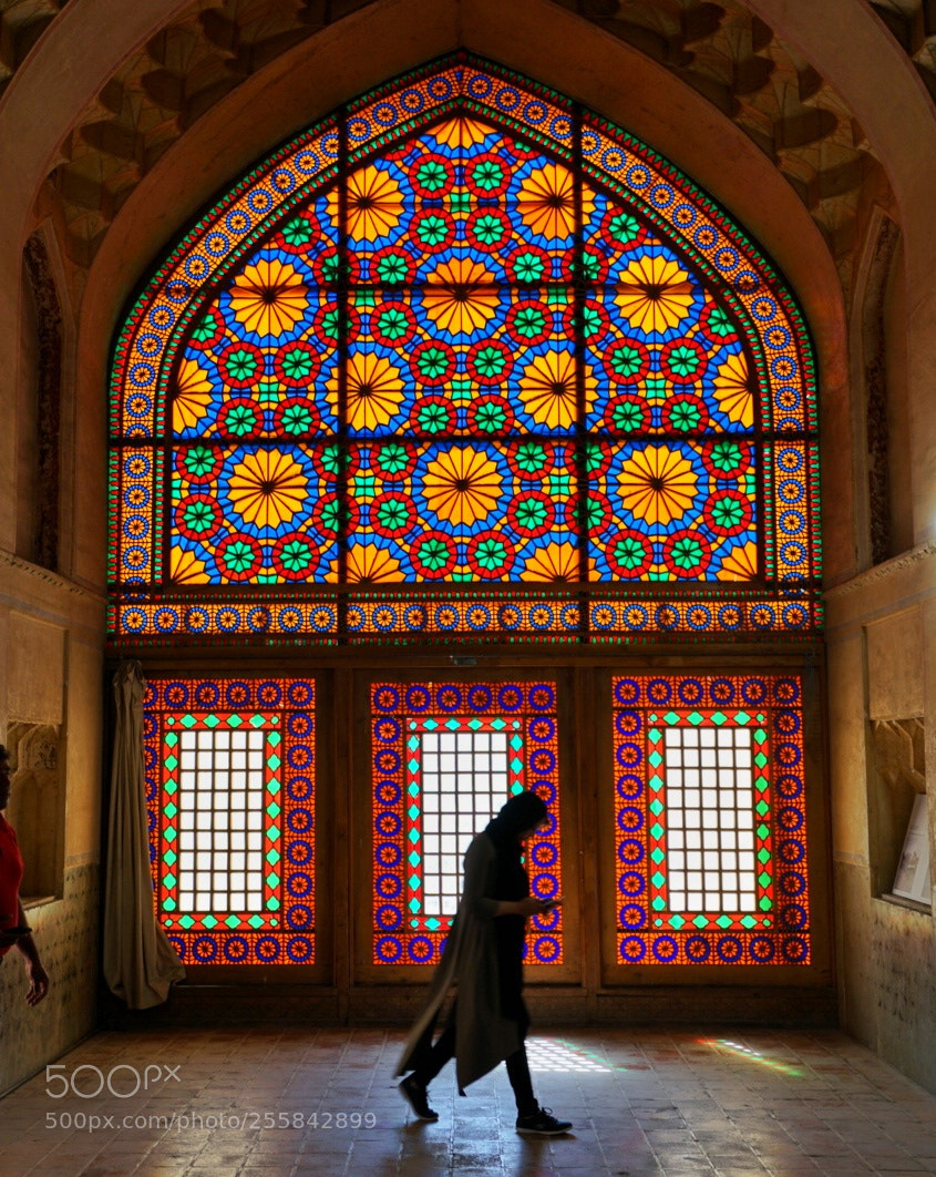 Sony a7 II sample photo. Women and stained glass photography