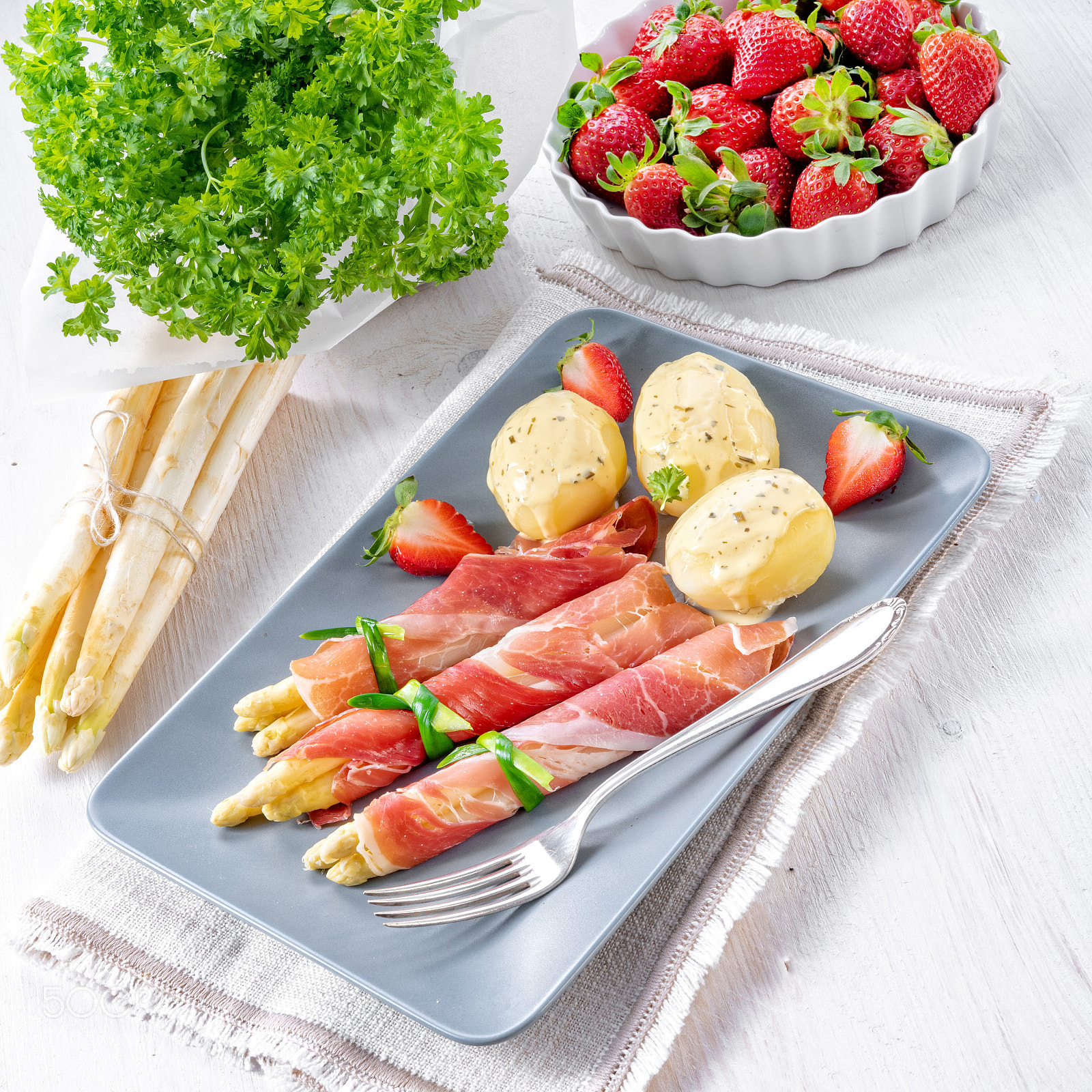Nikon D810 sample photo. Asparagus ham rolls with photography