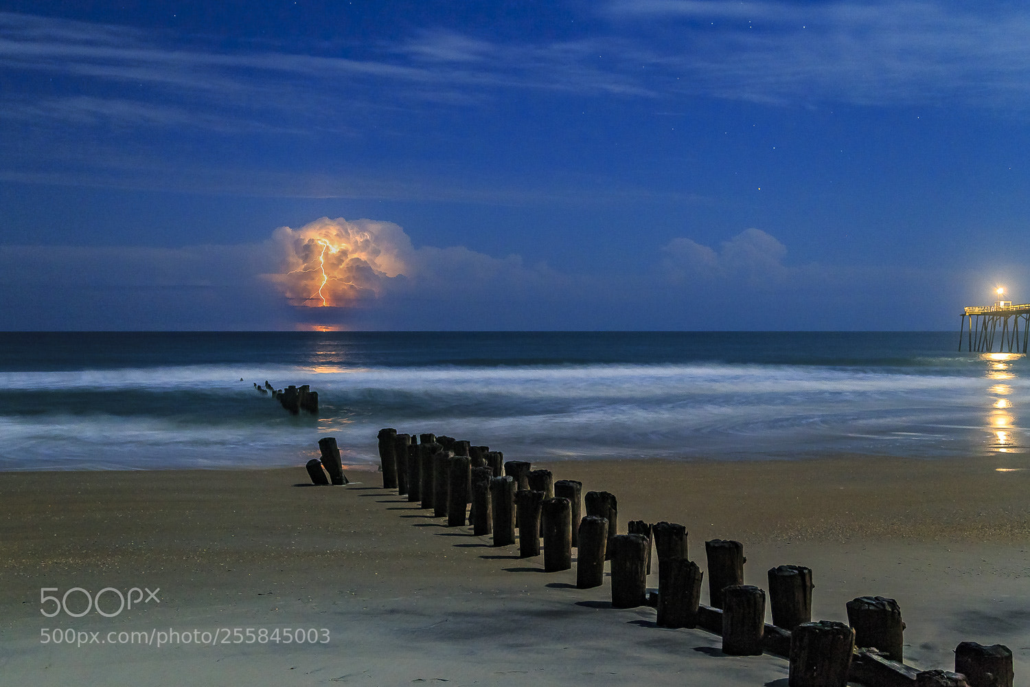 Canon EOS 6D sample photo. Lightning offshore photography