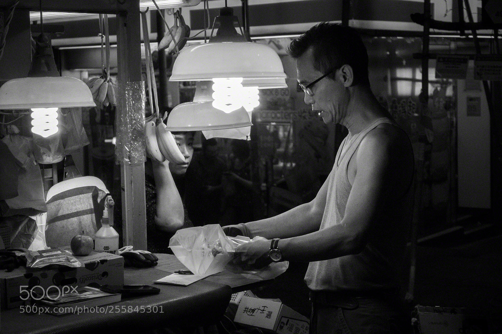 Sony Cyber-shot DSC-RX100 IV sample photo. Night market produce stall photography
