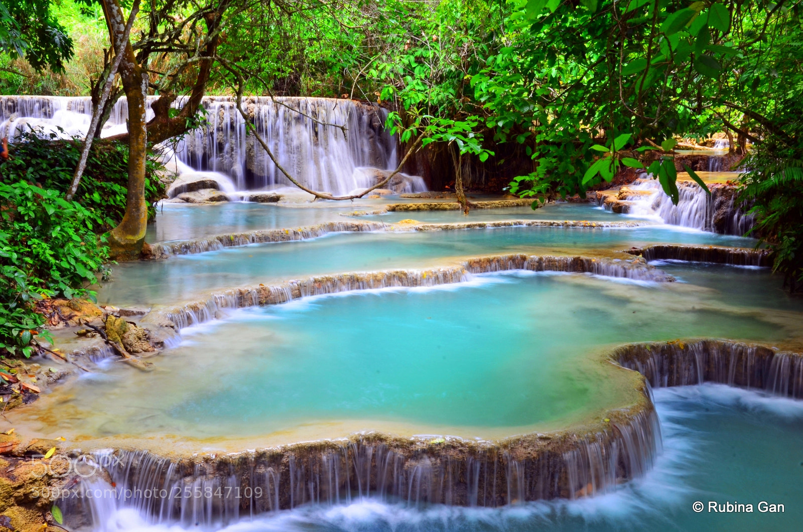 Nikon D7000 sample photo. Kuang si falls. luang photography