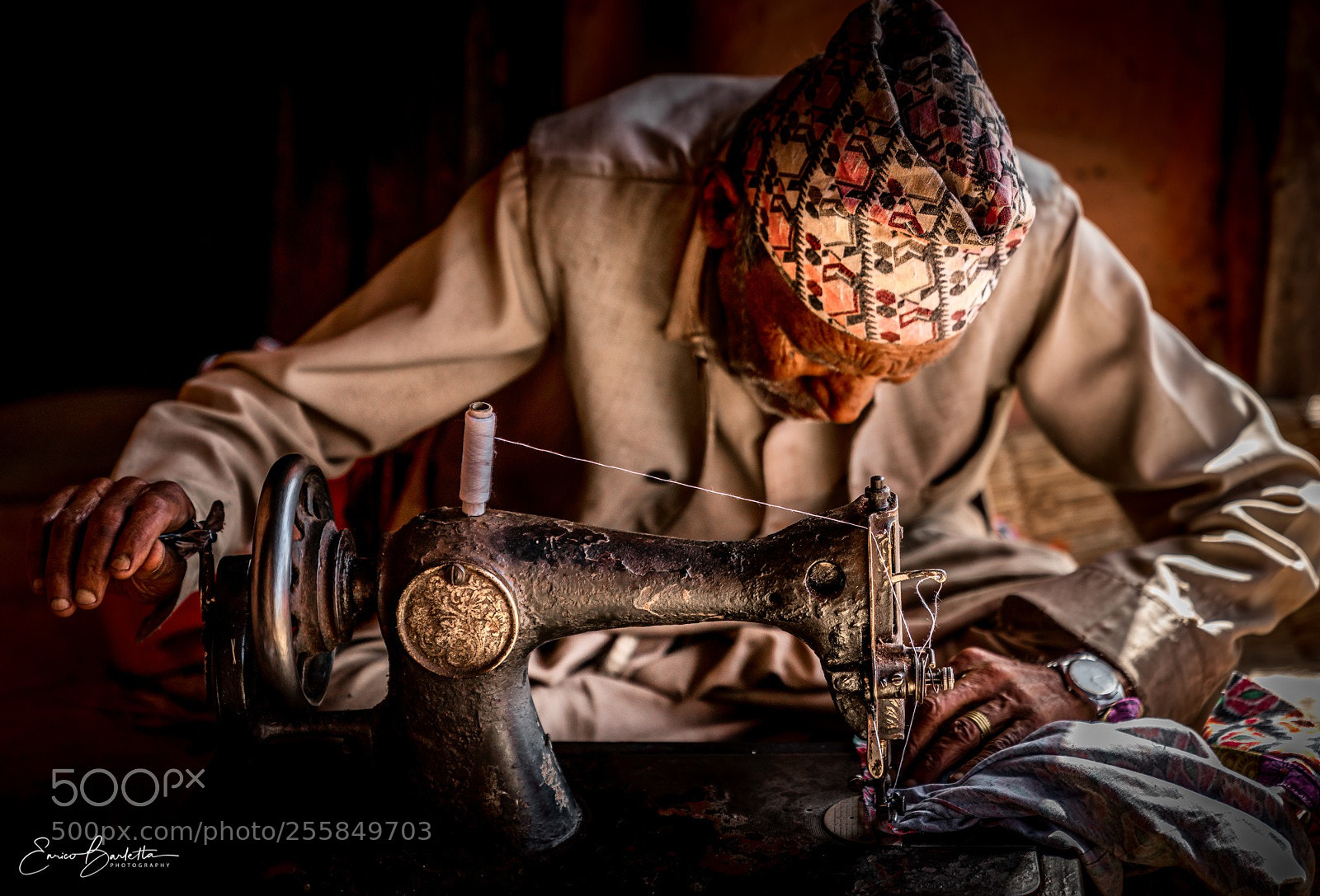 Sony a9 sample photo. 90 years old tailor photography