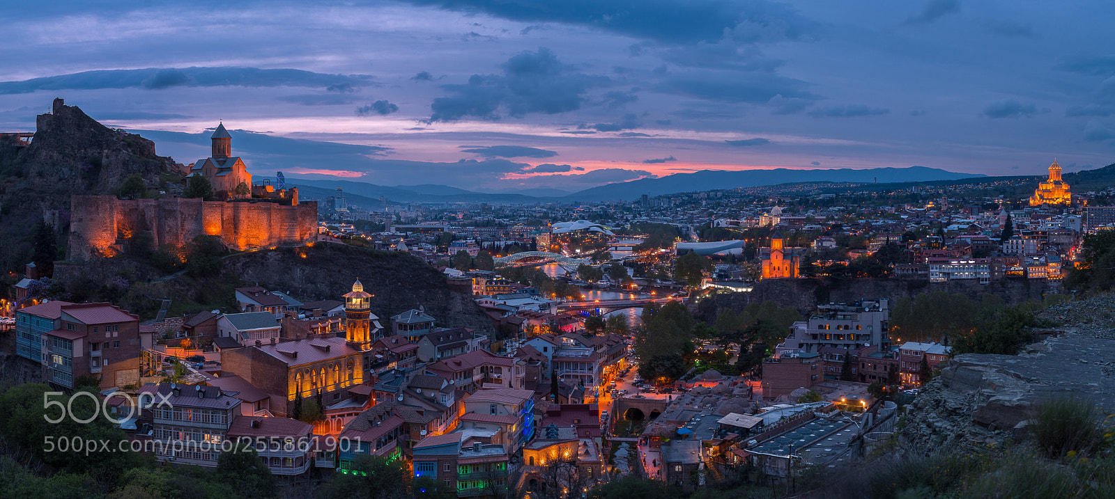 Nikon D7100 sample photo. Tbilisi, georgia at sunset photography
