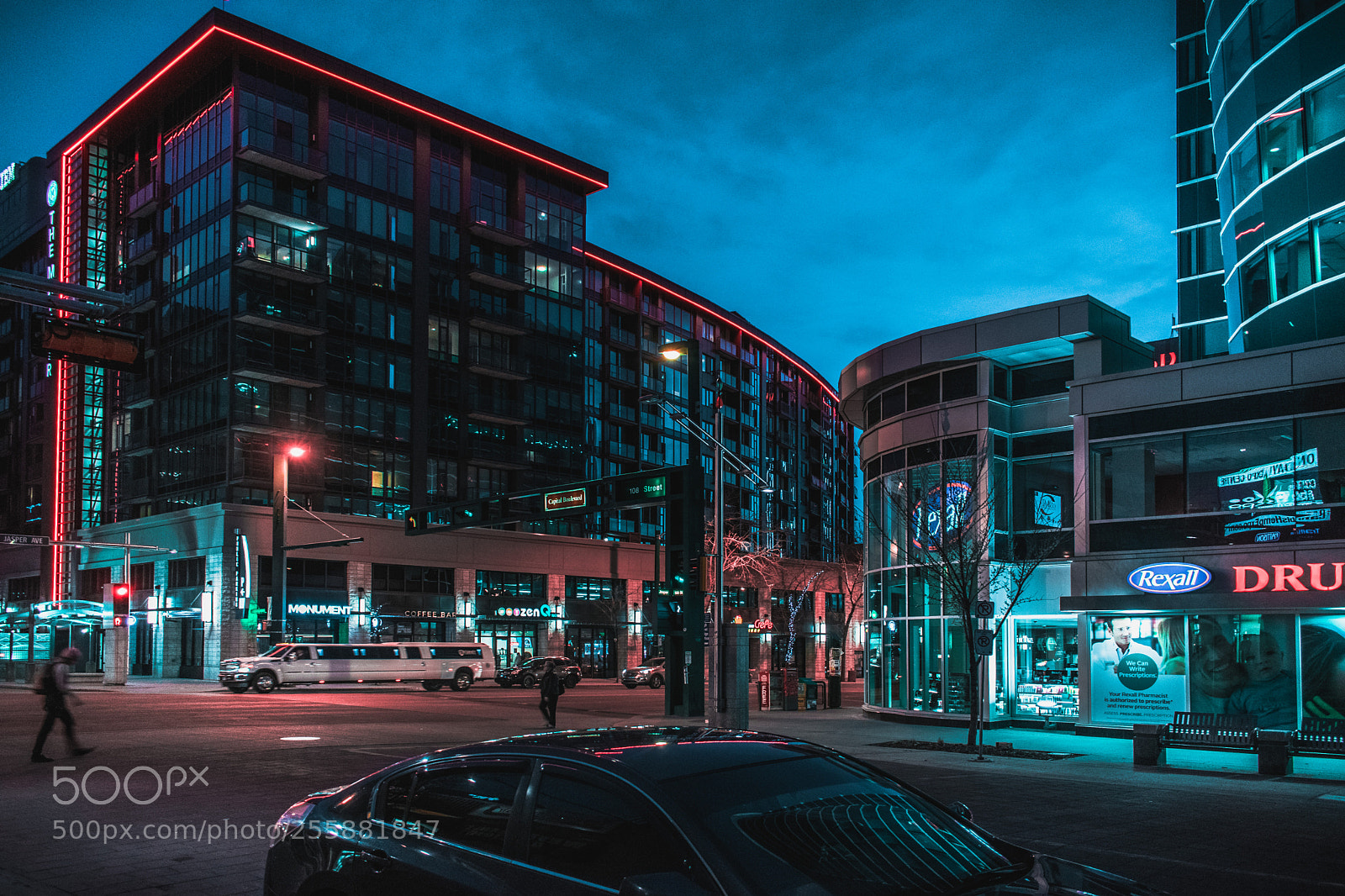 Nikon D5300 sample photo. Jasper avenue at night photography