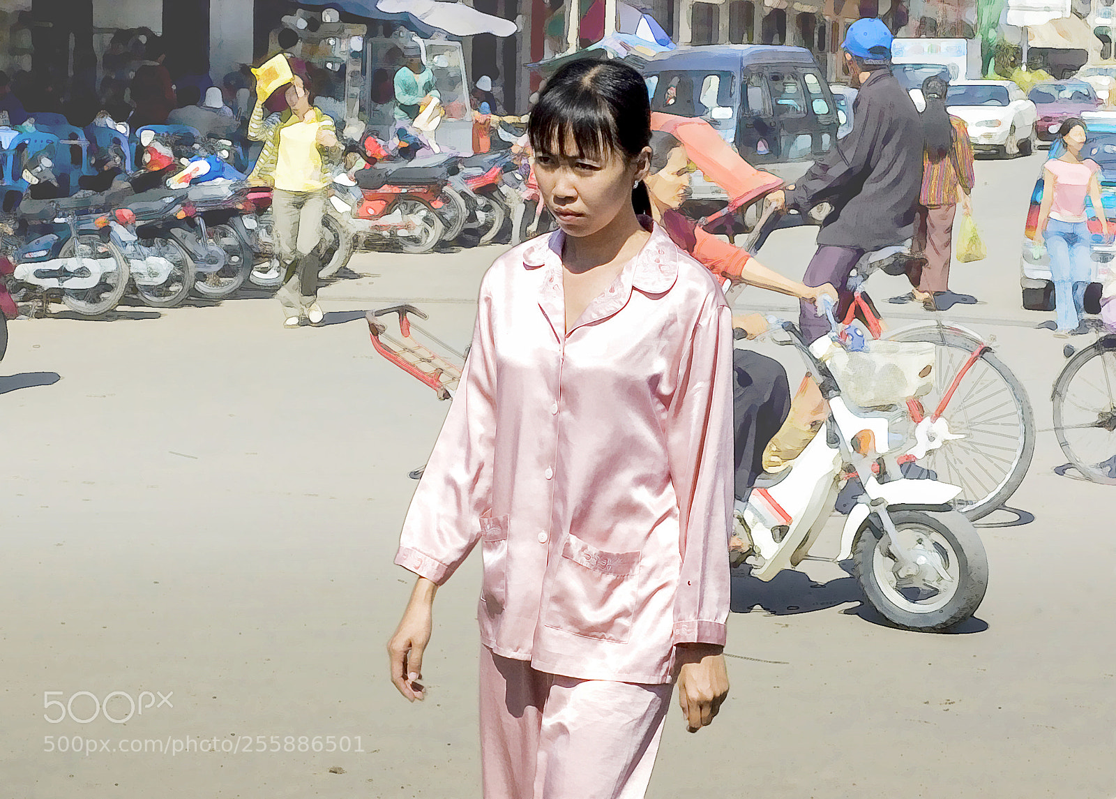 Nikon D70 sample photo. Pajama fashion / cambodia photography