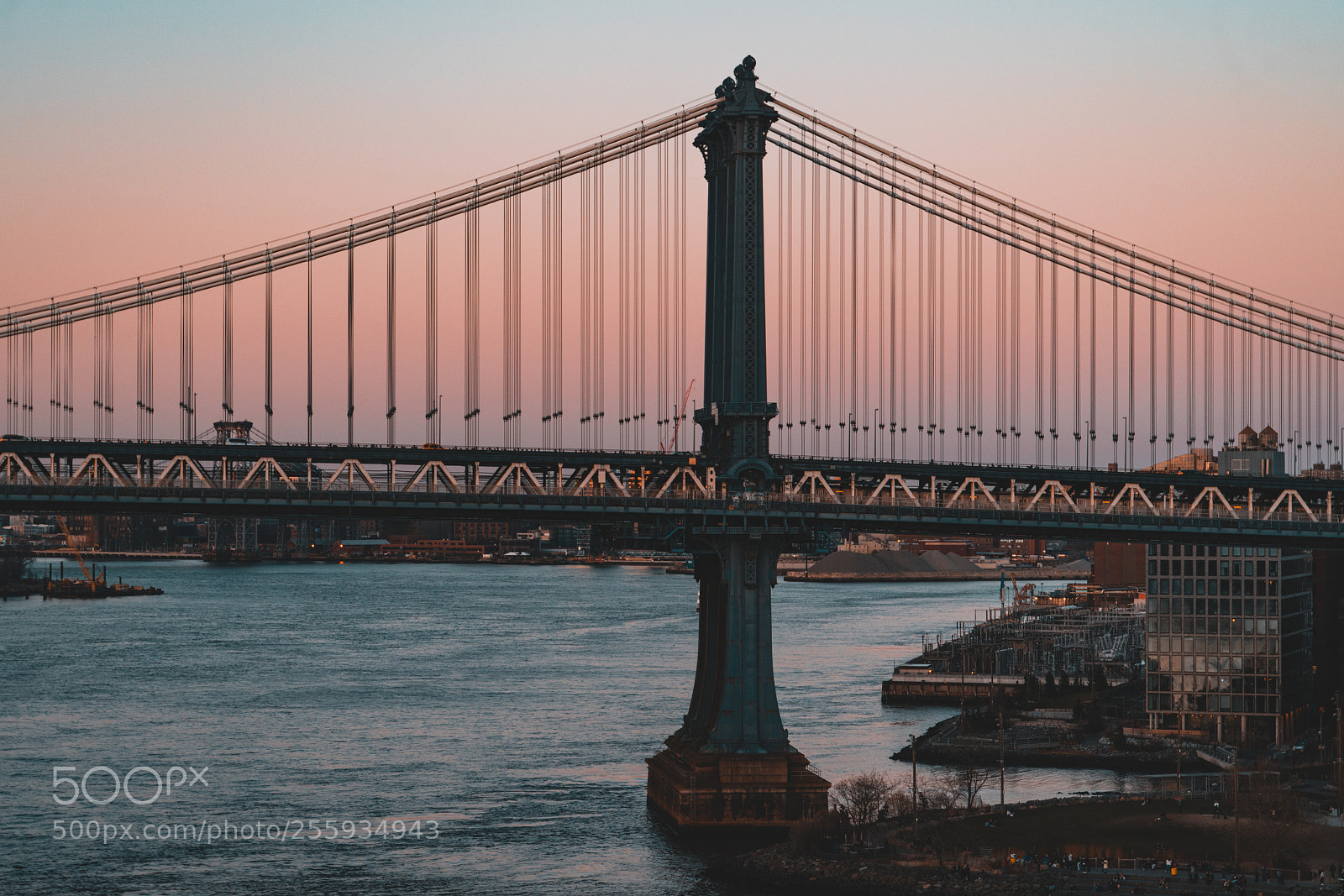 Sony a7R II sample photo. Manhattan bridge sunset photography