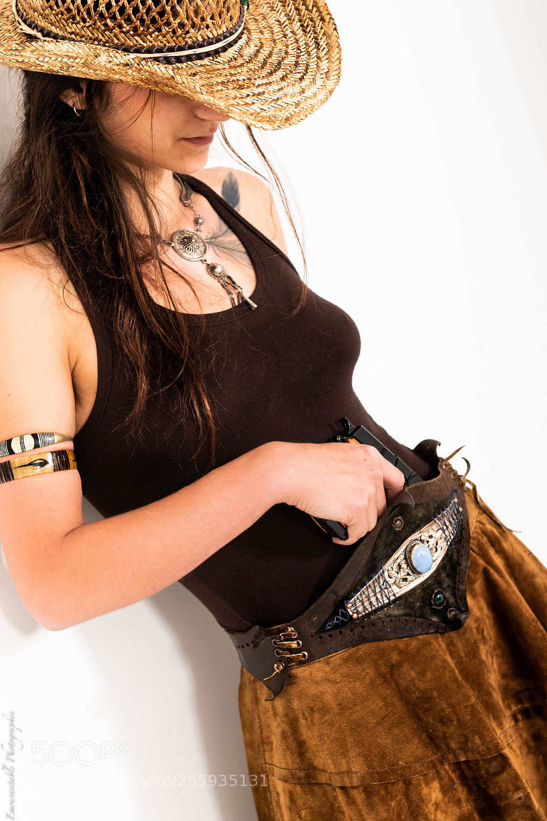 Nikon D850 sample photo. Guns girl photography