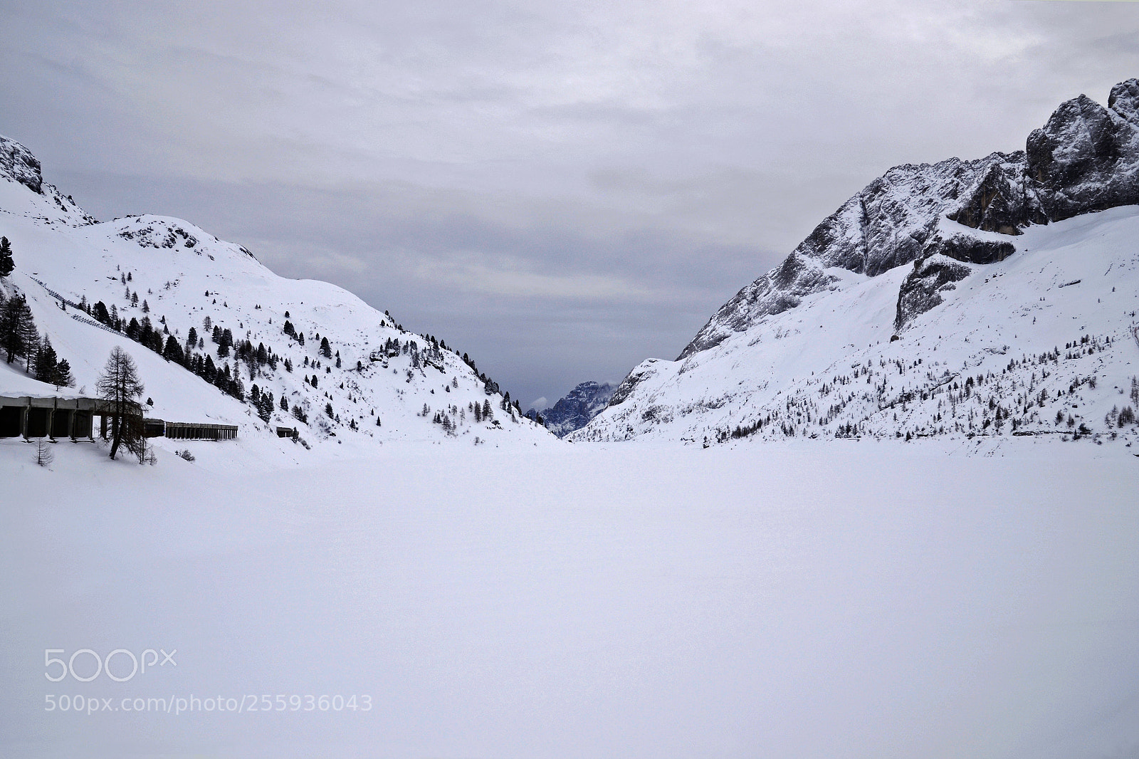 Nikon D7000 sample photo. Fedaia lake - winter photography