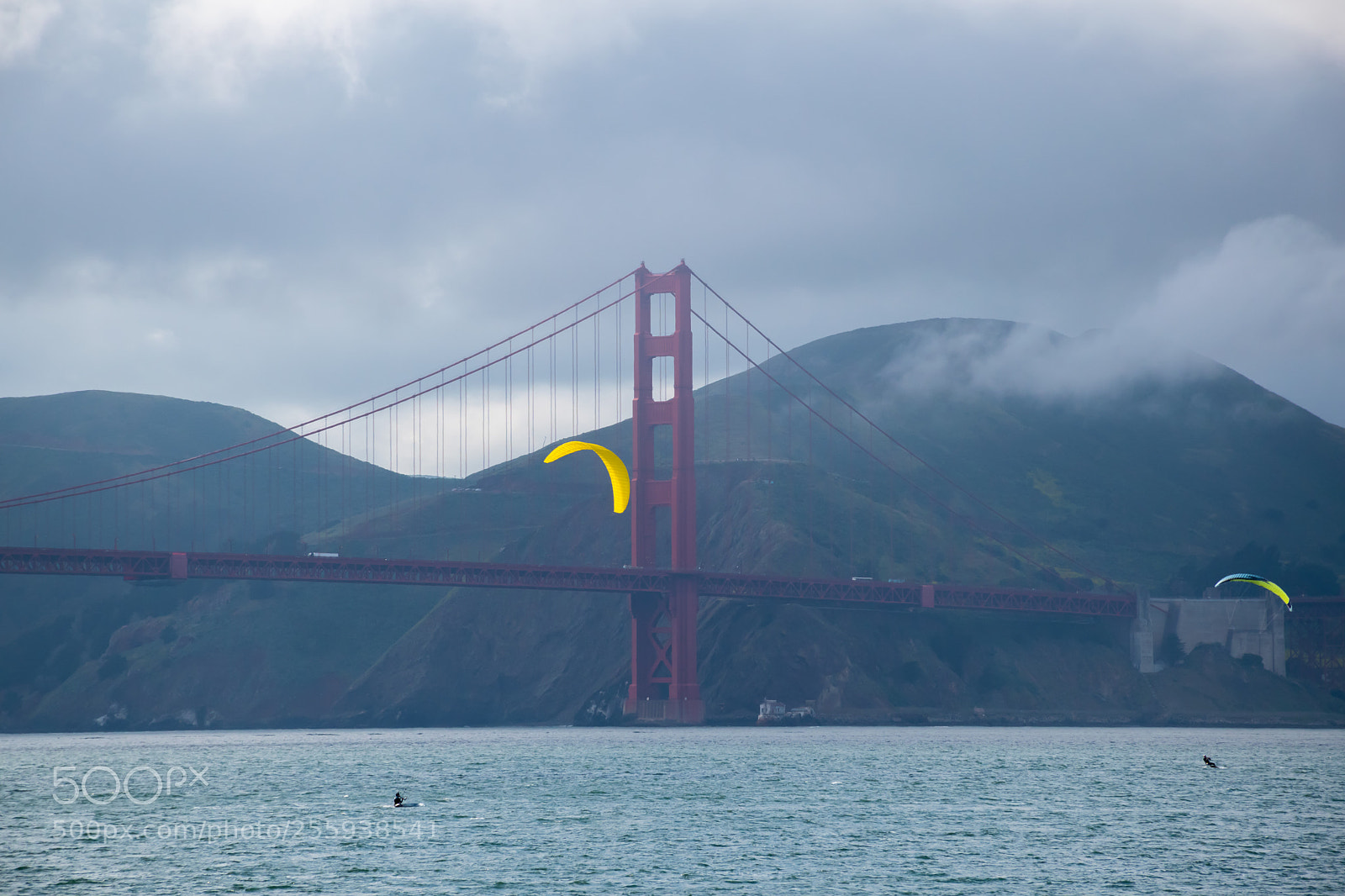 Nikon D5600 sample photo. Kiteboarders by the bridge photography