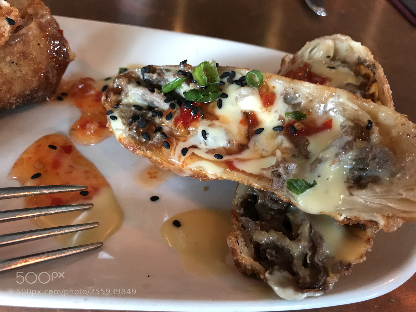 Apple iPhone 7 sample photo.  cheesesteak egg rolls  photography