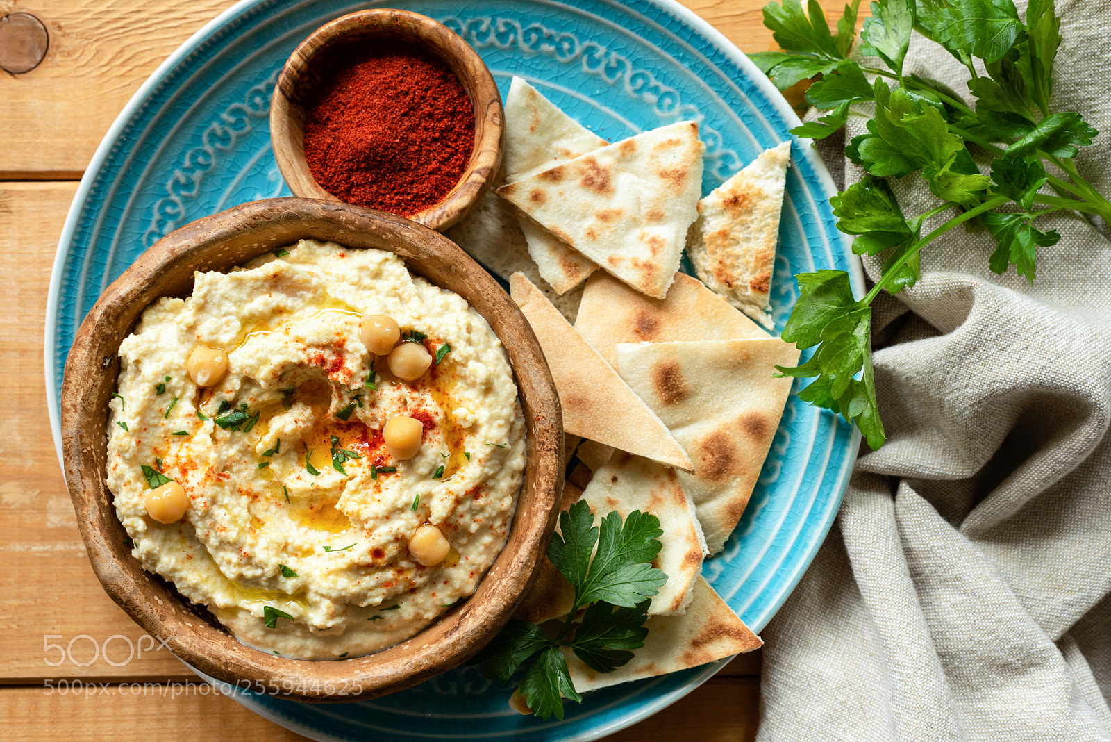 Nikon D810 sample photo. Chickpea hummus, pita chips photography
