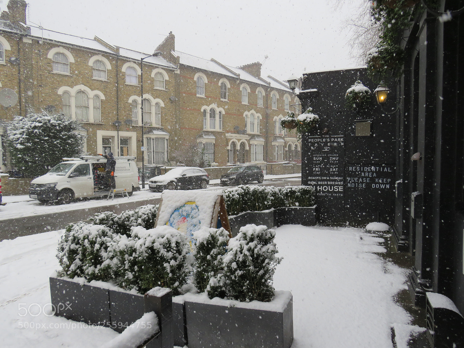 Canon PowerShot SX540 HS sample photo. Brewpub in the snow photography