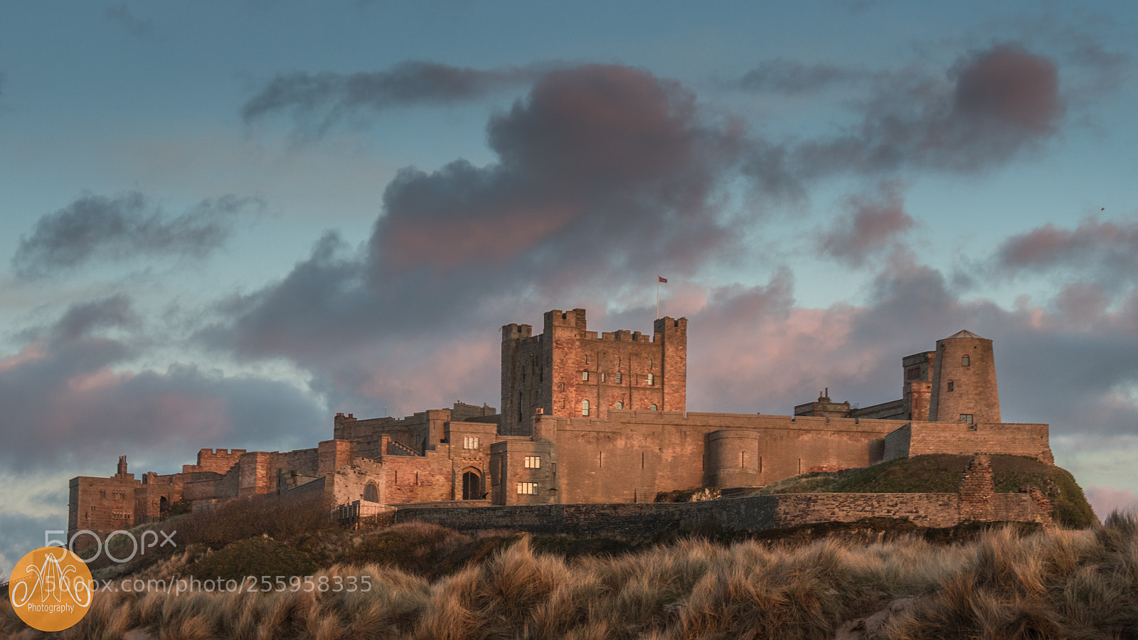Canon EOS 6D Mark II sample photo. Bambrough castle at sunset photography