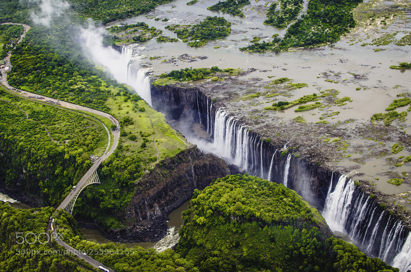 Nikon D5100 sample photo. Victoria falls from above photography