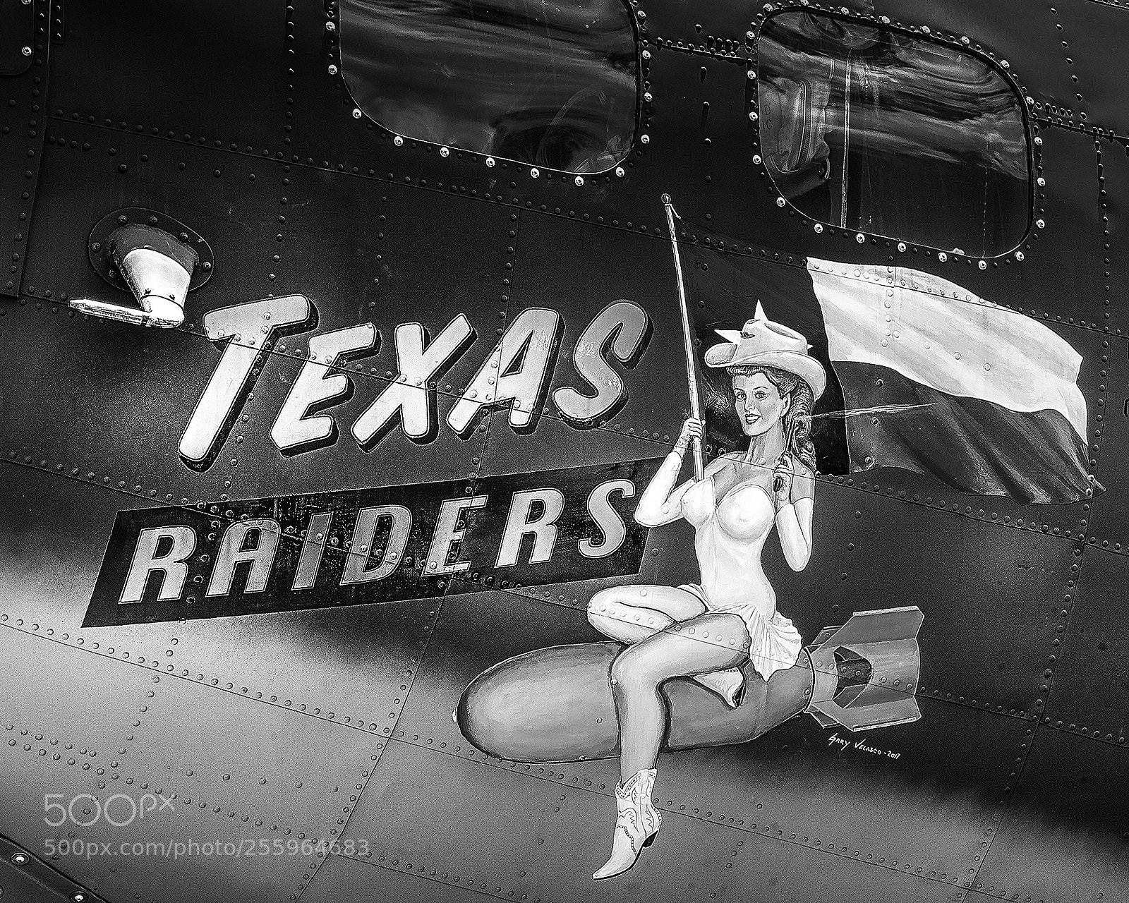 Canon EOS 5D Mark II sample photo. Texas raiders nose art photography