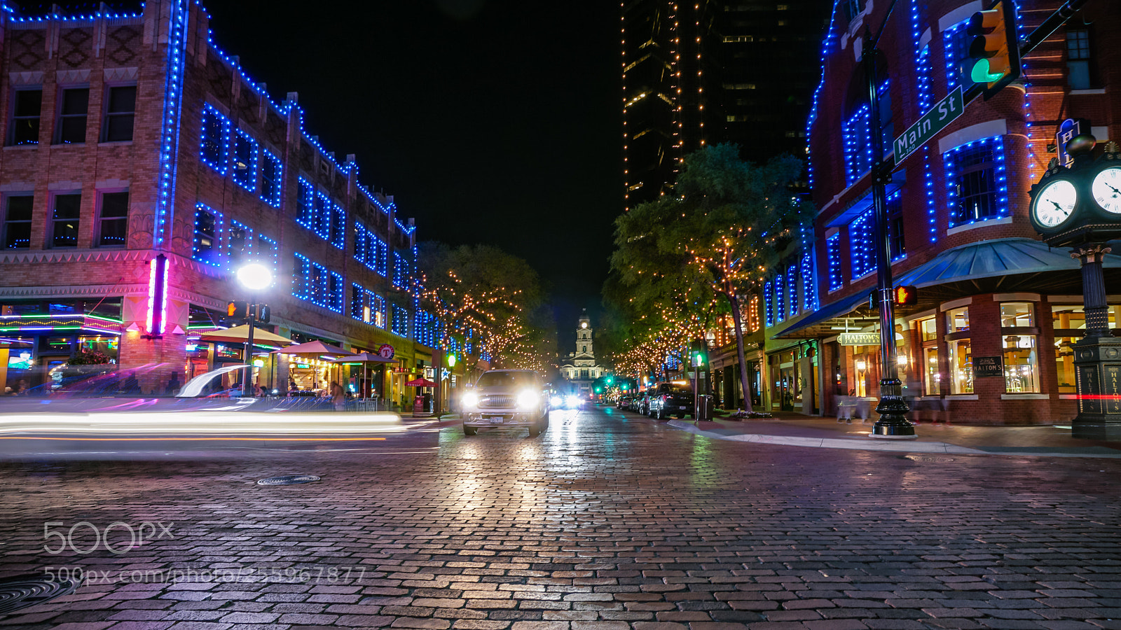 Sony a6500 sample photo. Fort worth after dark photography