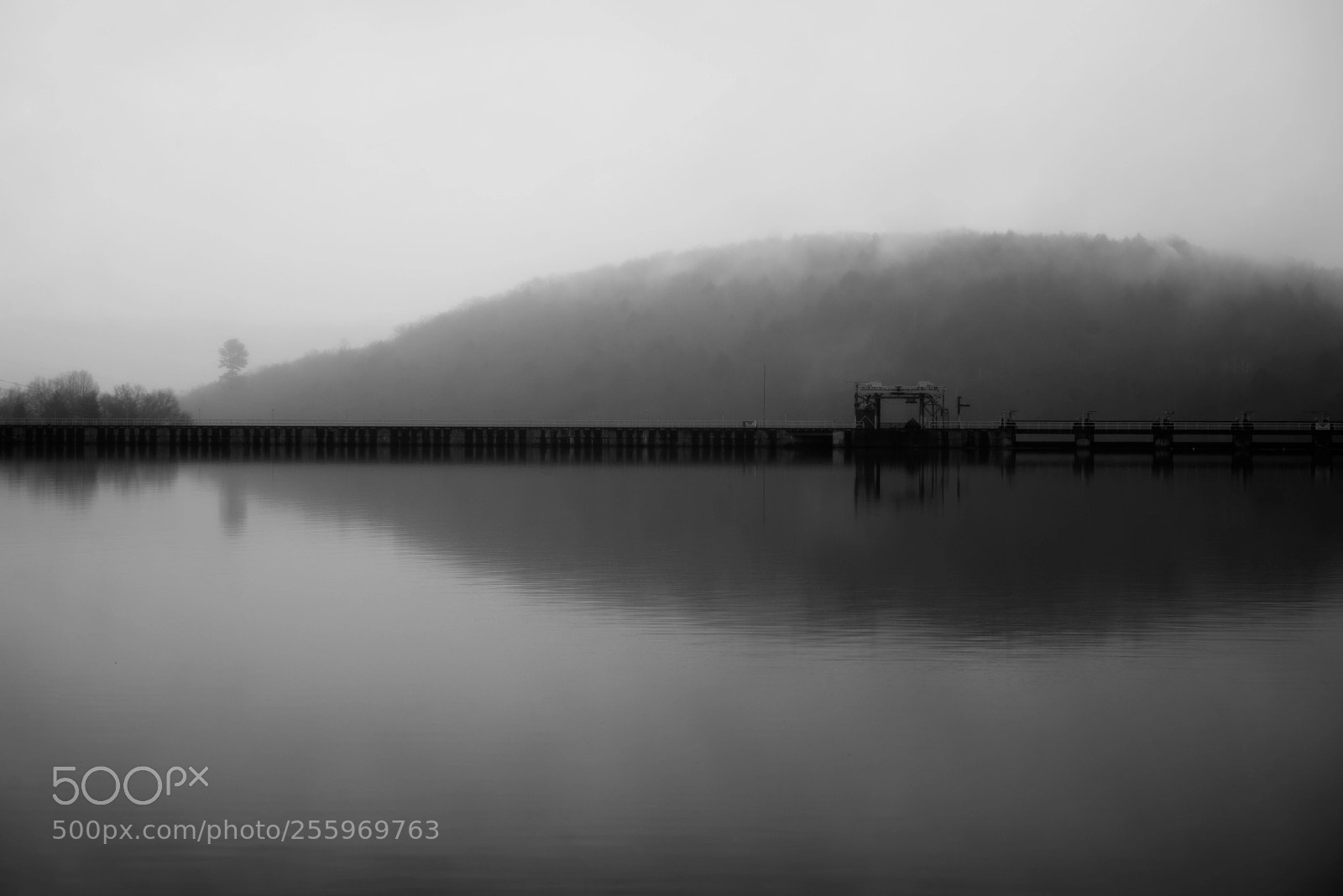 Pentax K-1 sample photo. Dam in fog photography