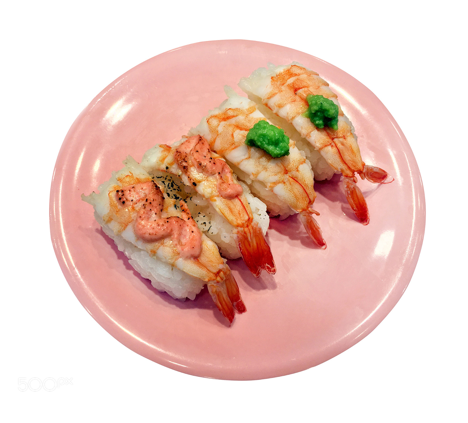 Apple iPhone 6s sample photo. Prawn nigiri sushi with photography