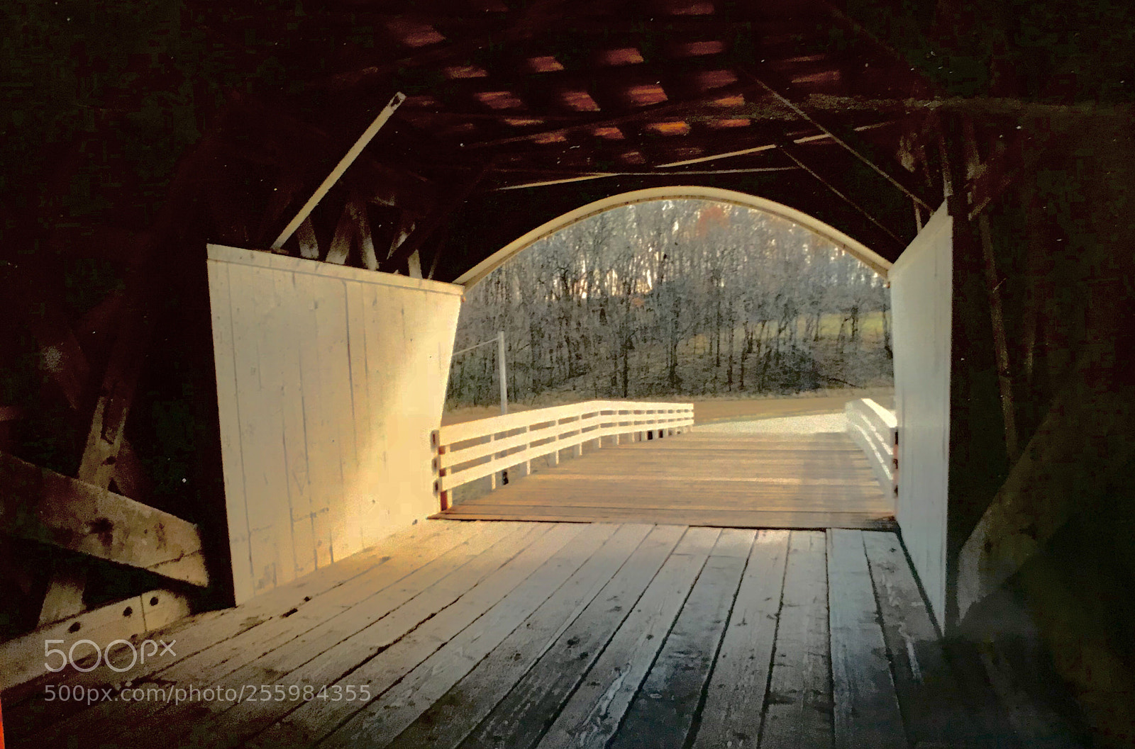 Apple iPhone 7 Plus sample photo. Roseman bridge interior, madison photography