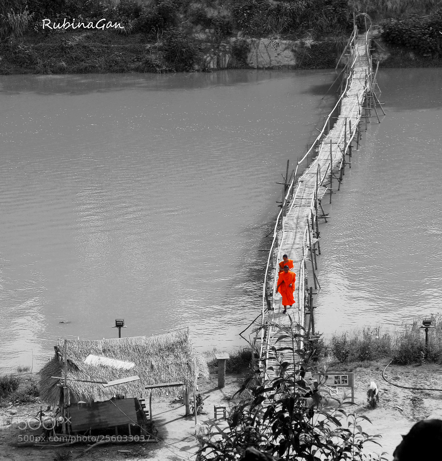 Nikon D7000 sample photo. Crossing. luang prabang, laos. photography