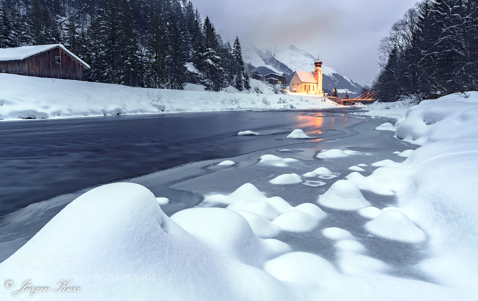Sony a7R II sample photo. Frozen river in austria photography