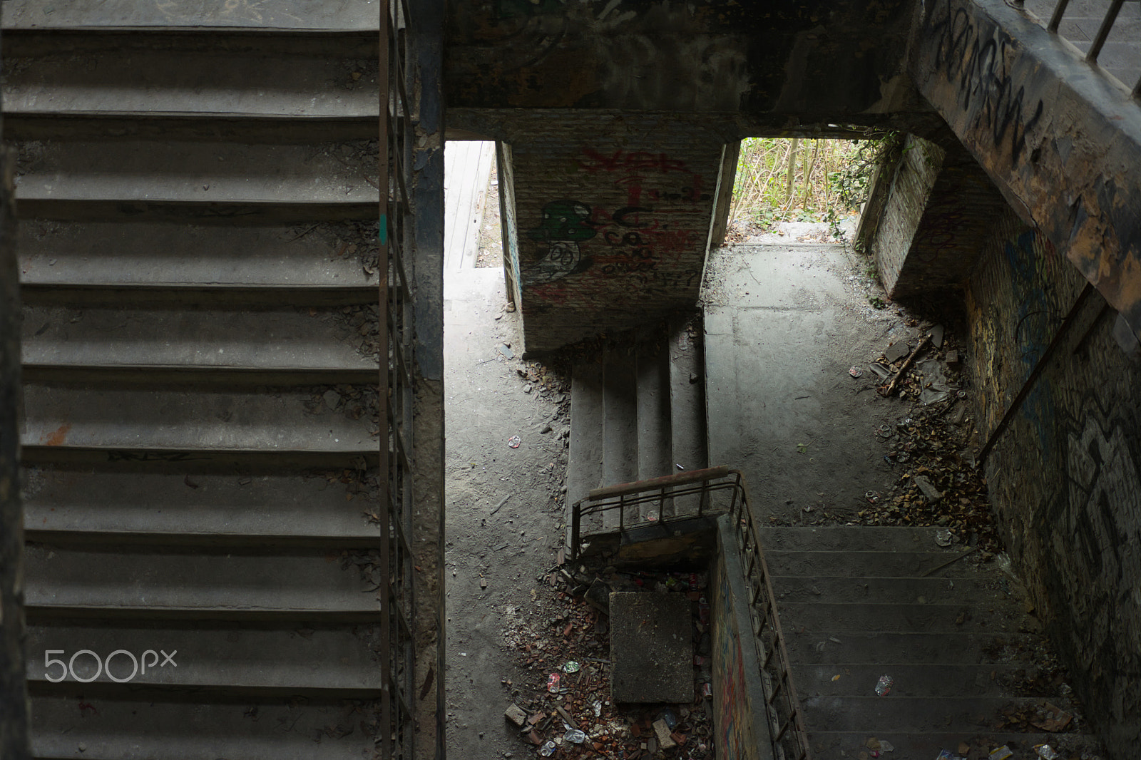 Nikon D7100 sample photo. Stairwell at fort de la chartreuse photography
