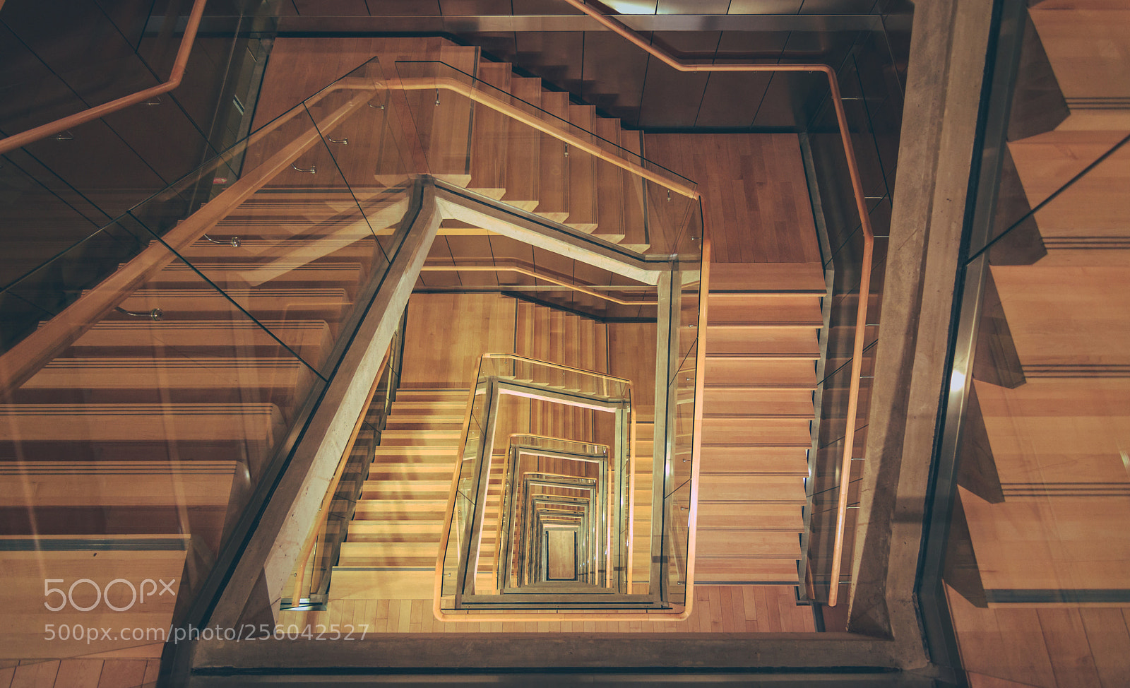 Nikon D5200 sample photo. Spiral staircase from above photography