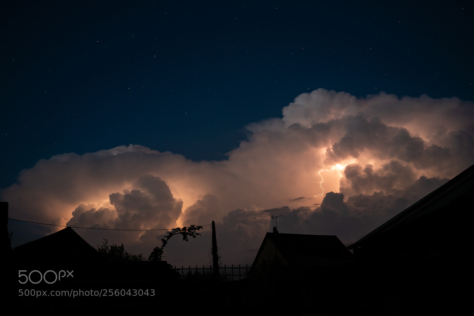 Fujifilm X-M1 sample photo. Storm at night photography