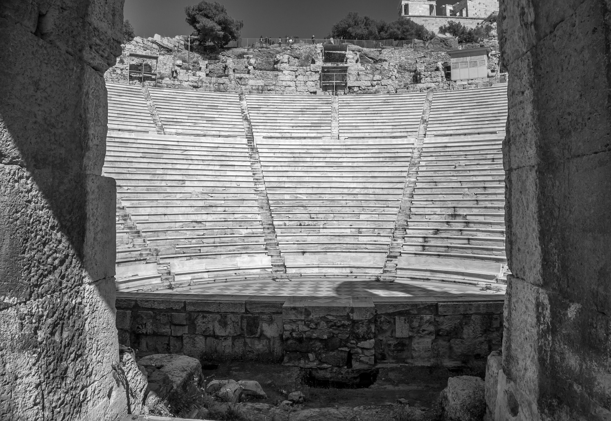 Sony Alpha NEX-3 sample photo. Amphitheater b/w photography