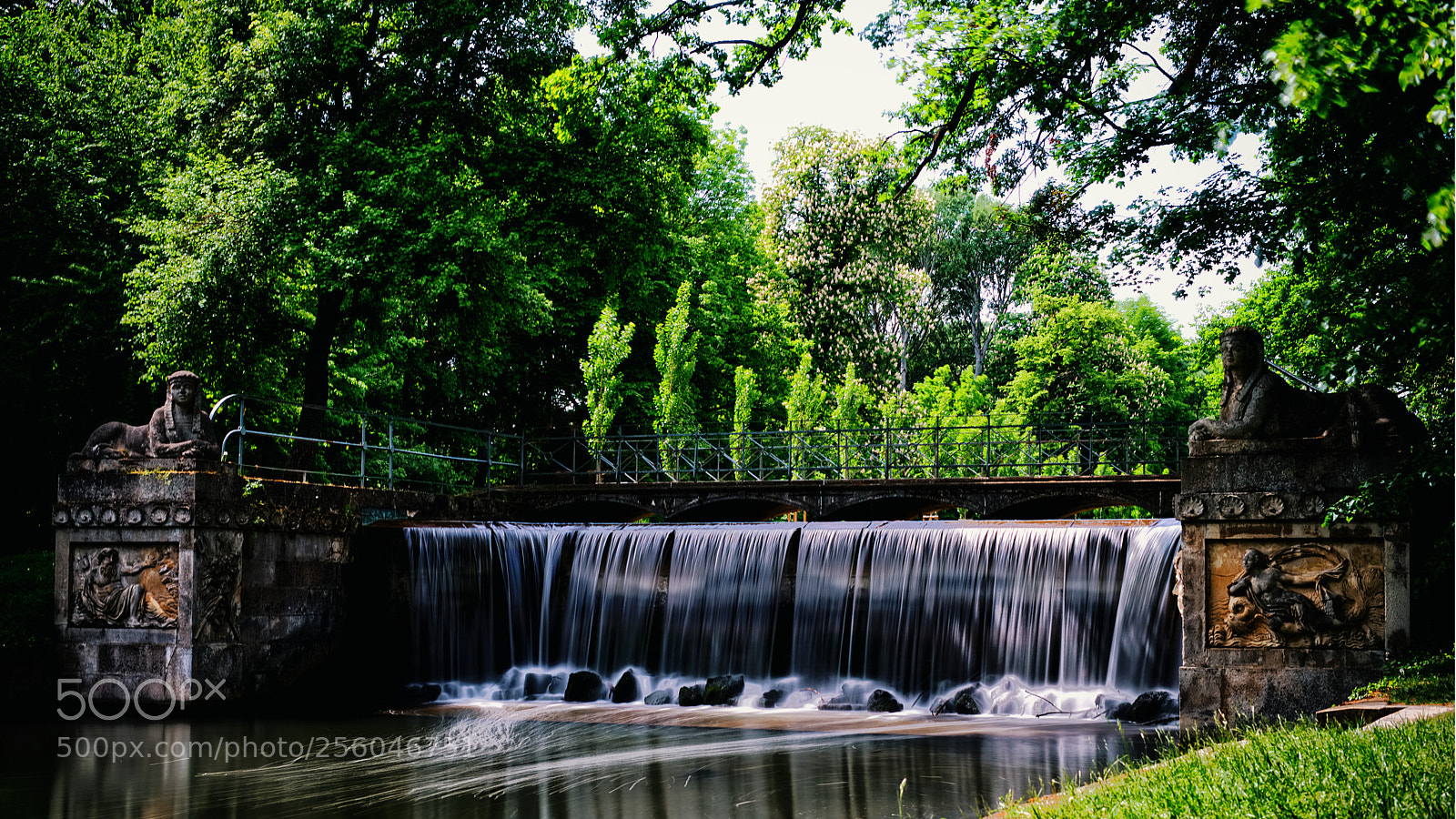 Sony a7 sample photo. Waterfall laxenburg photography