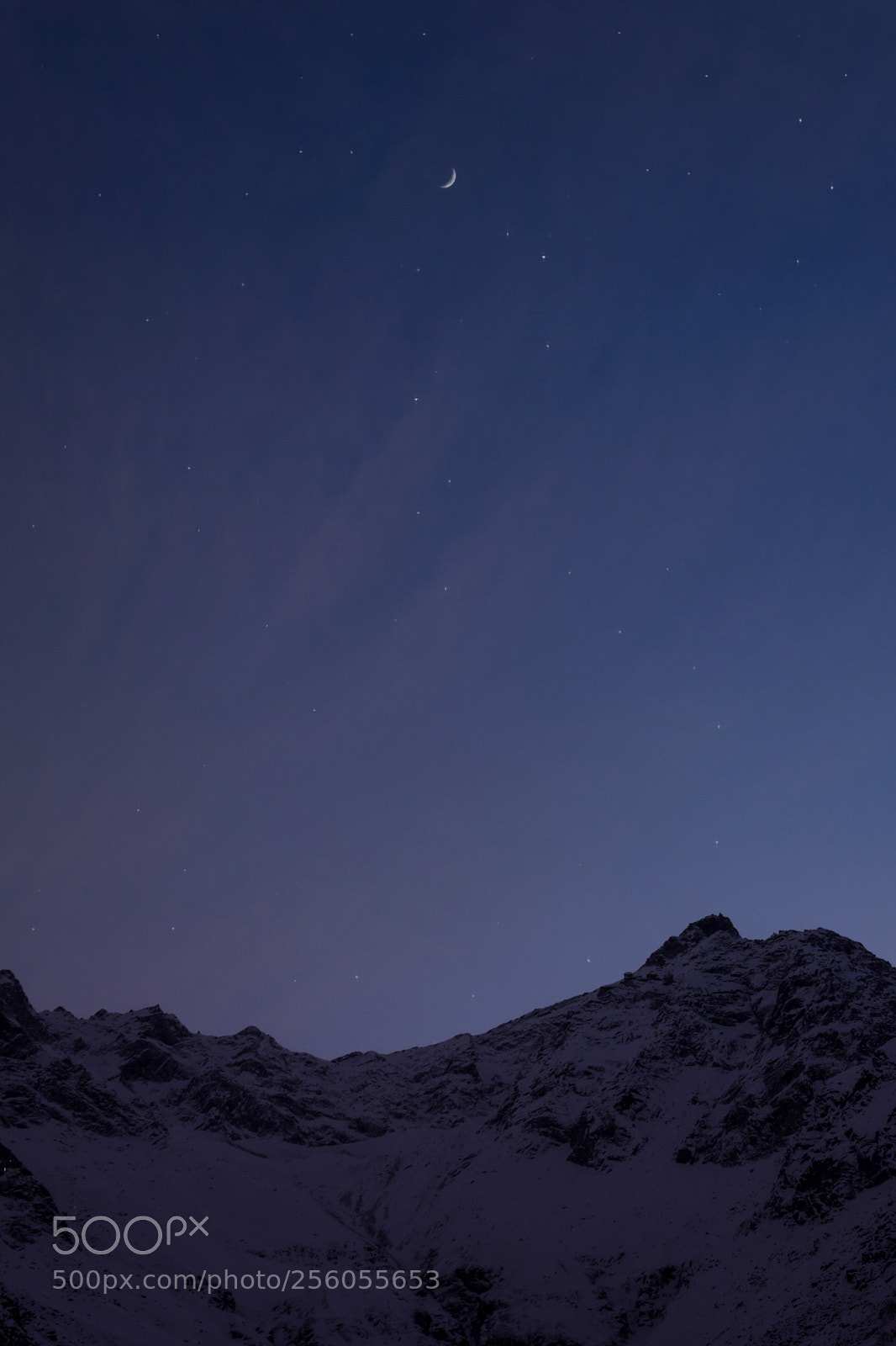 Nikon D3300 sample photo. Moon and the mountains photography