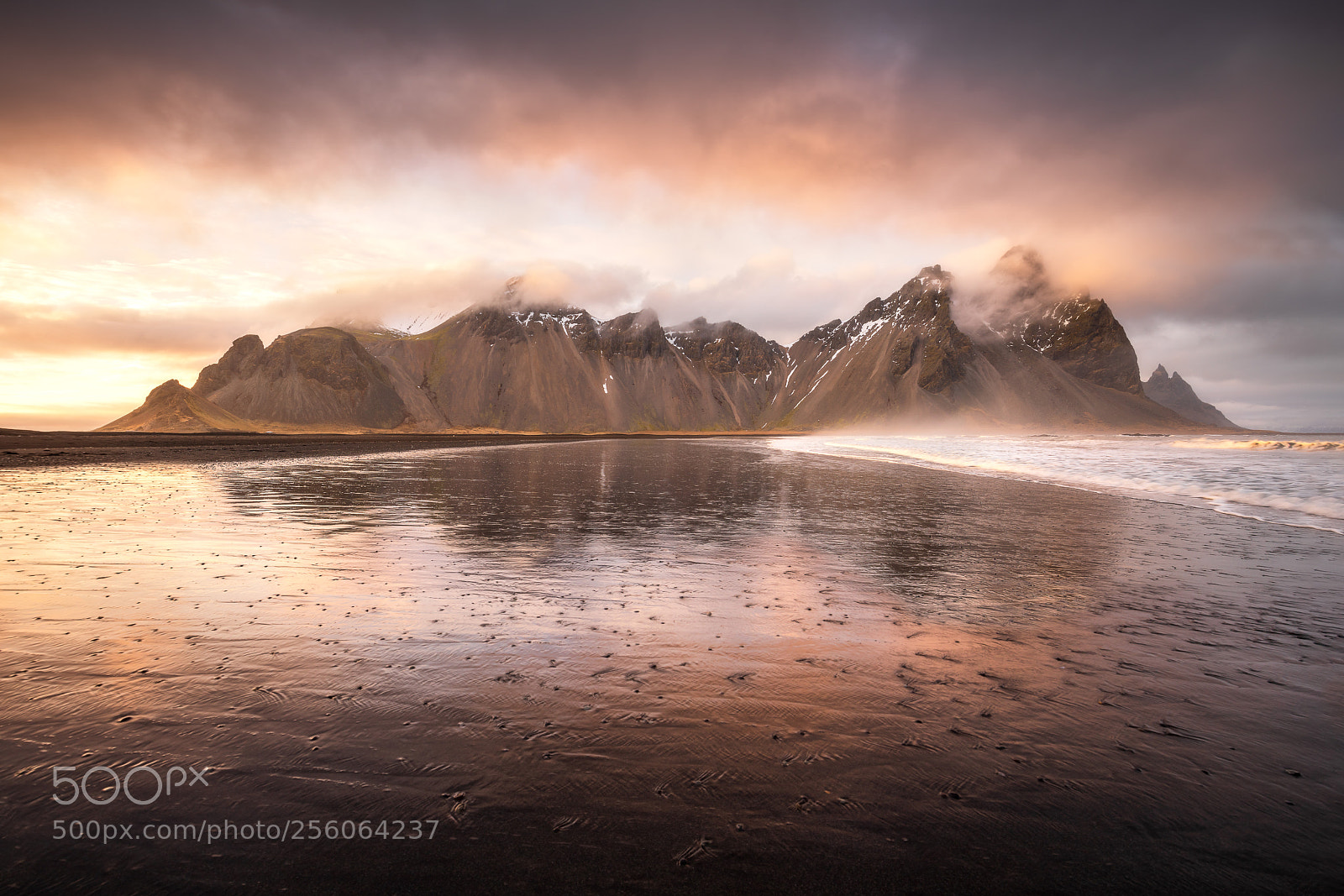 Sony a7R III sample photo. Stokksnes reflective sunset photography