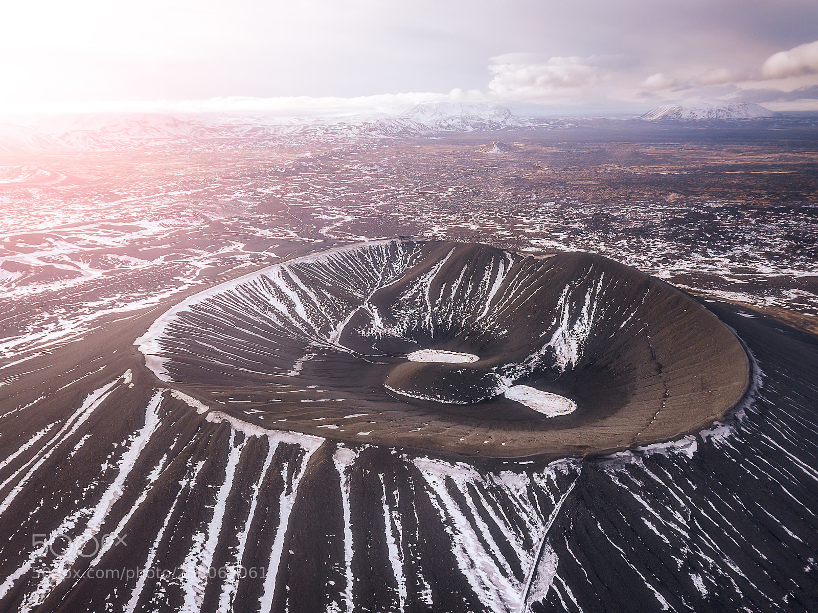 DJI FC220 sample photo. Hverfjall morning drone photography
