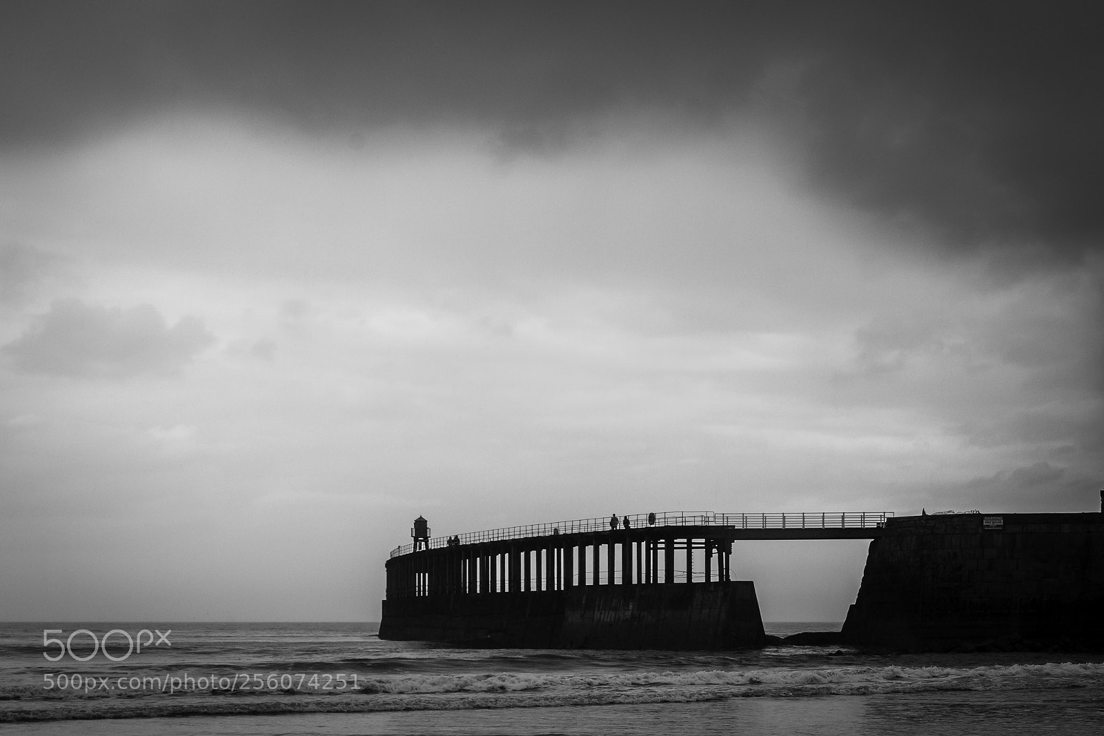 Sony a7R II sample photo. Whitby pier, yorkshire coast photography