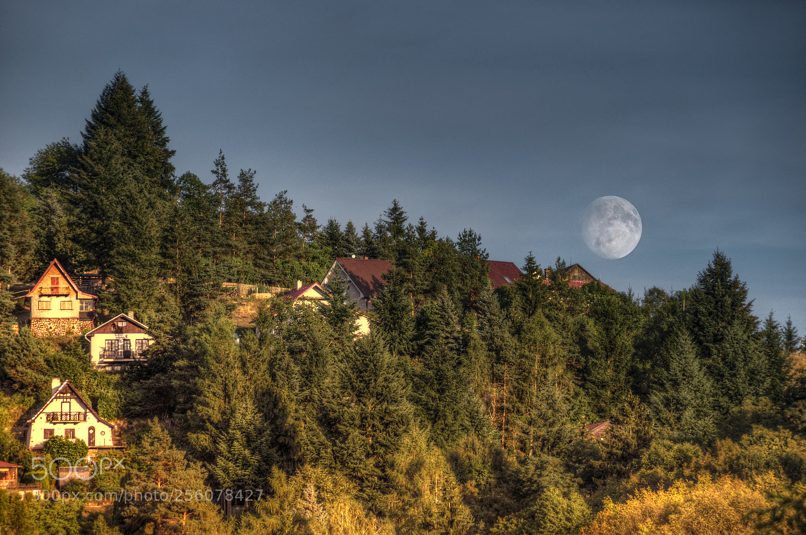 Nikon D5100 sample photo. Sunset with moonrise photography