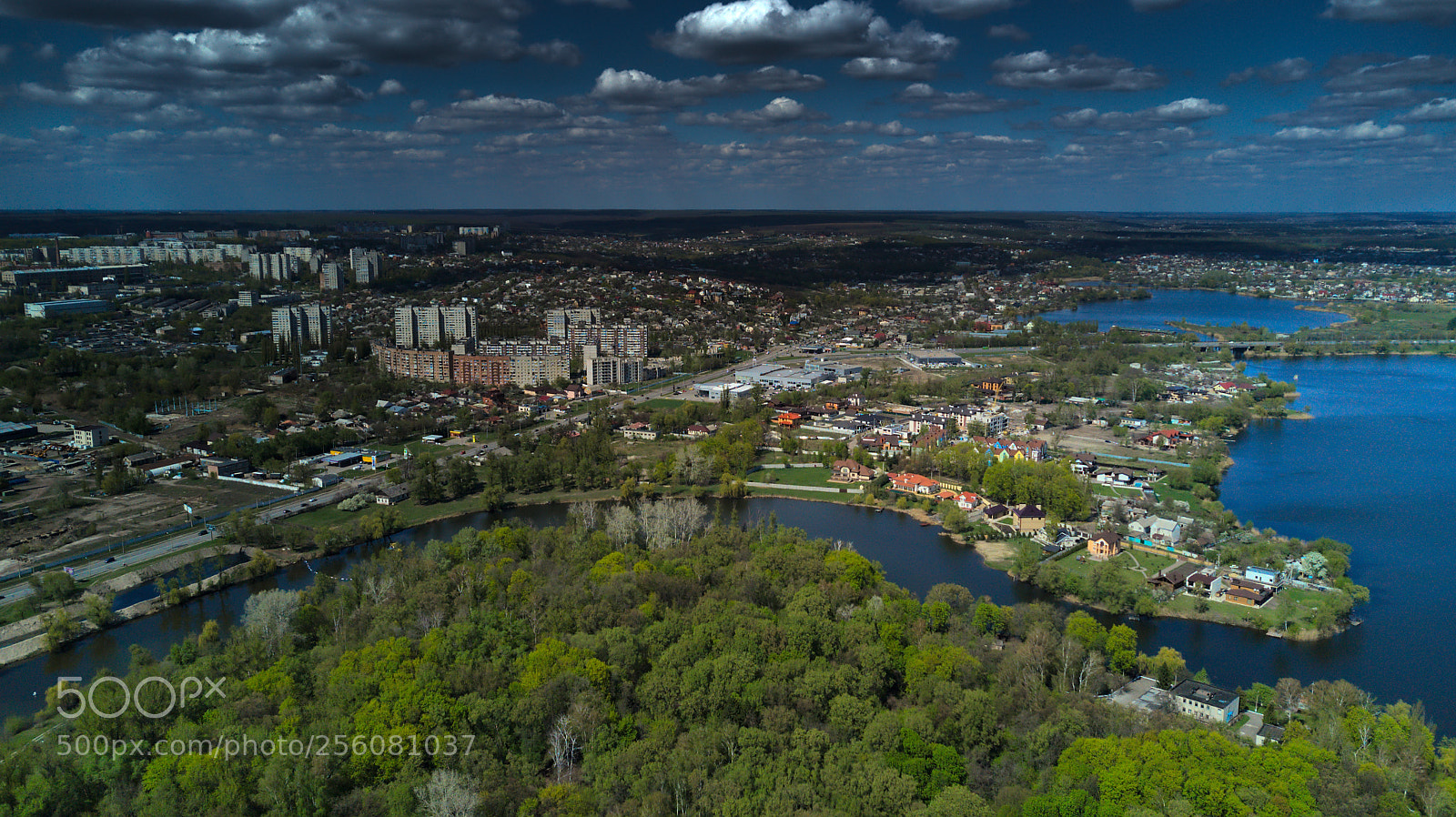DJI FC220 sample photo. Kharkiv river photography