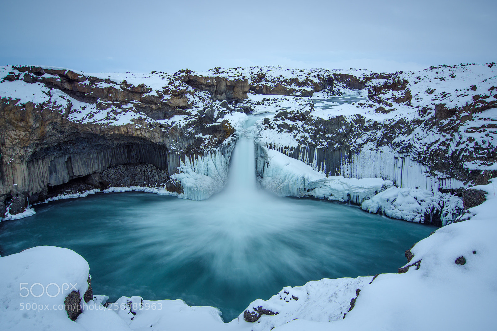 Pentax K-3 II sample photo. Aldeyjarfoss in winter photography